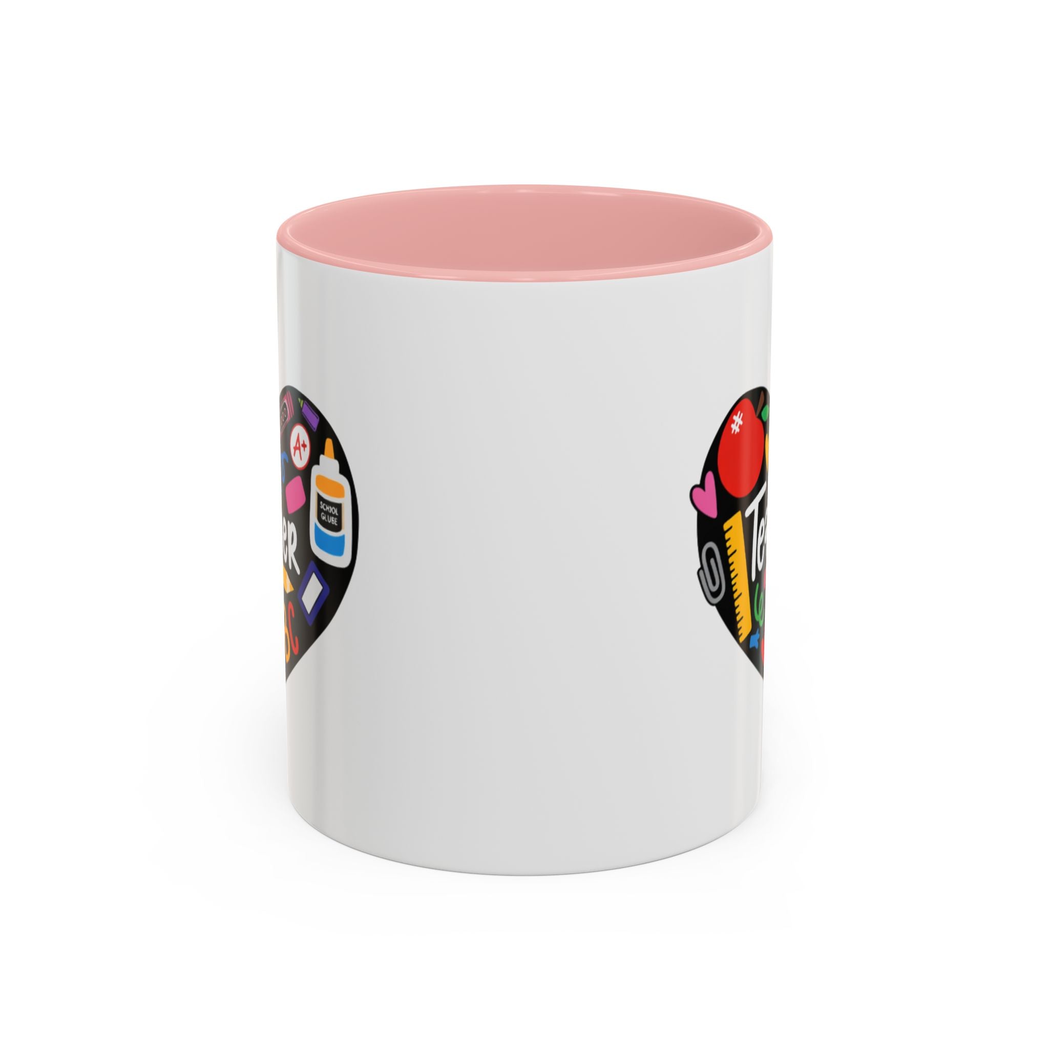 Teacher Heart Accent Coffee Mug — Teacher Appreciation Gift (11/15oz)