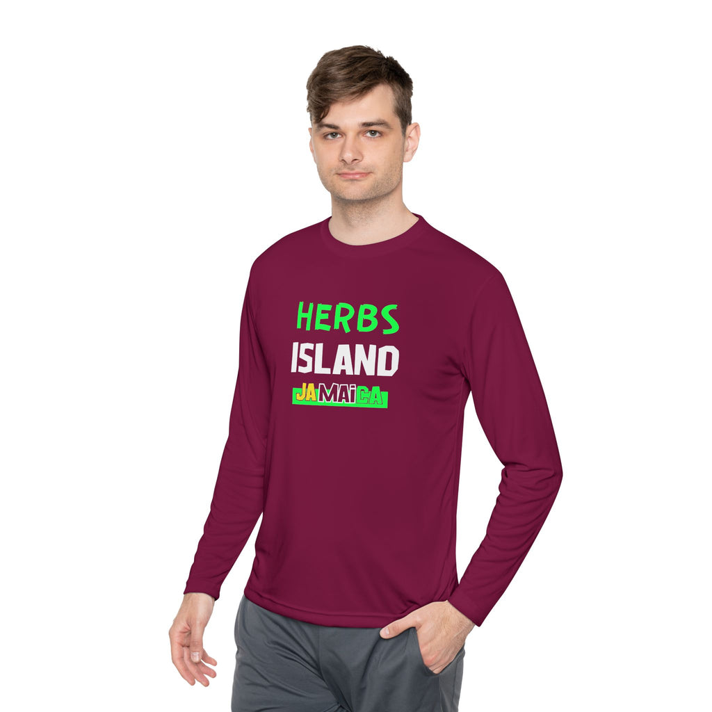 Herbs Island Jamaica Long Sleeve Tee — Caribbean Herb Vibes