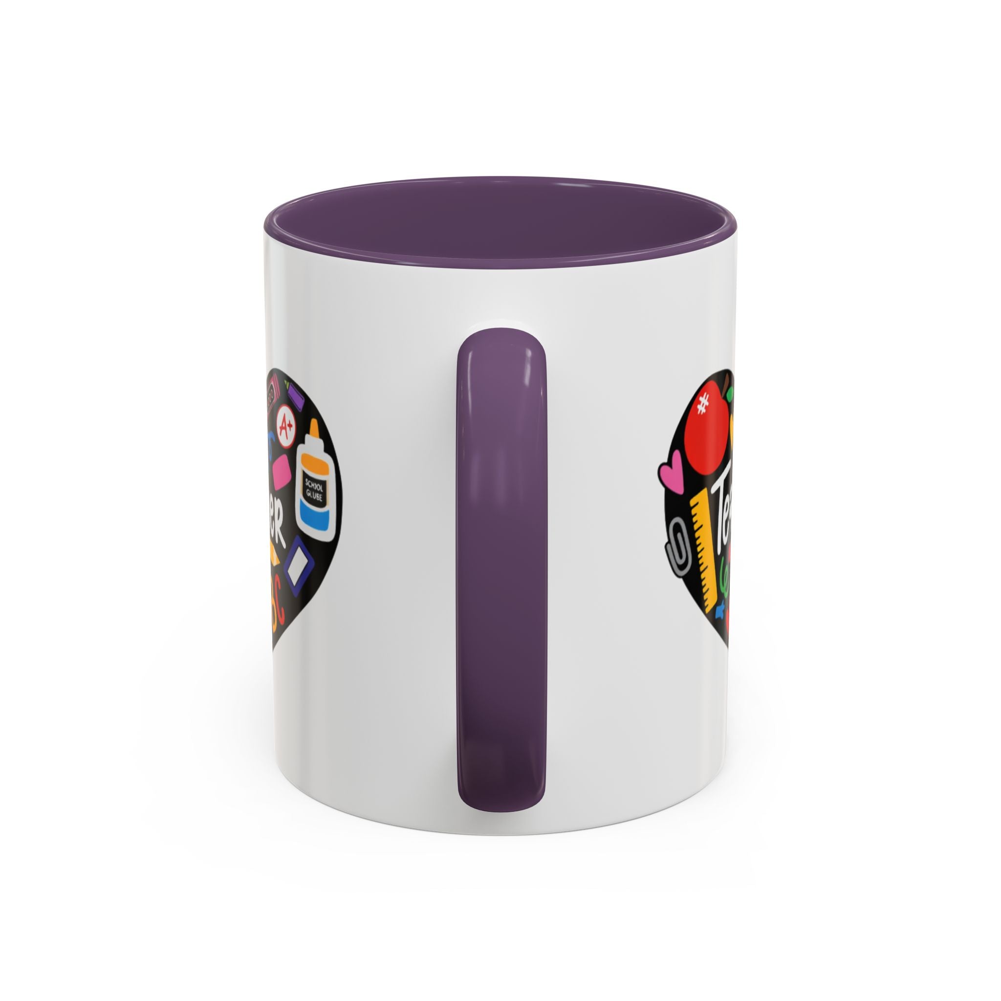 Teacher Heart Accent Coffee Mug — Teacher Appreciation Gift (11/15oz)