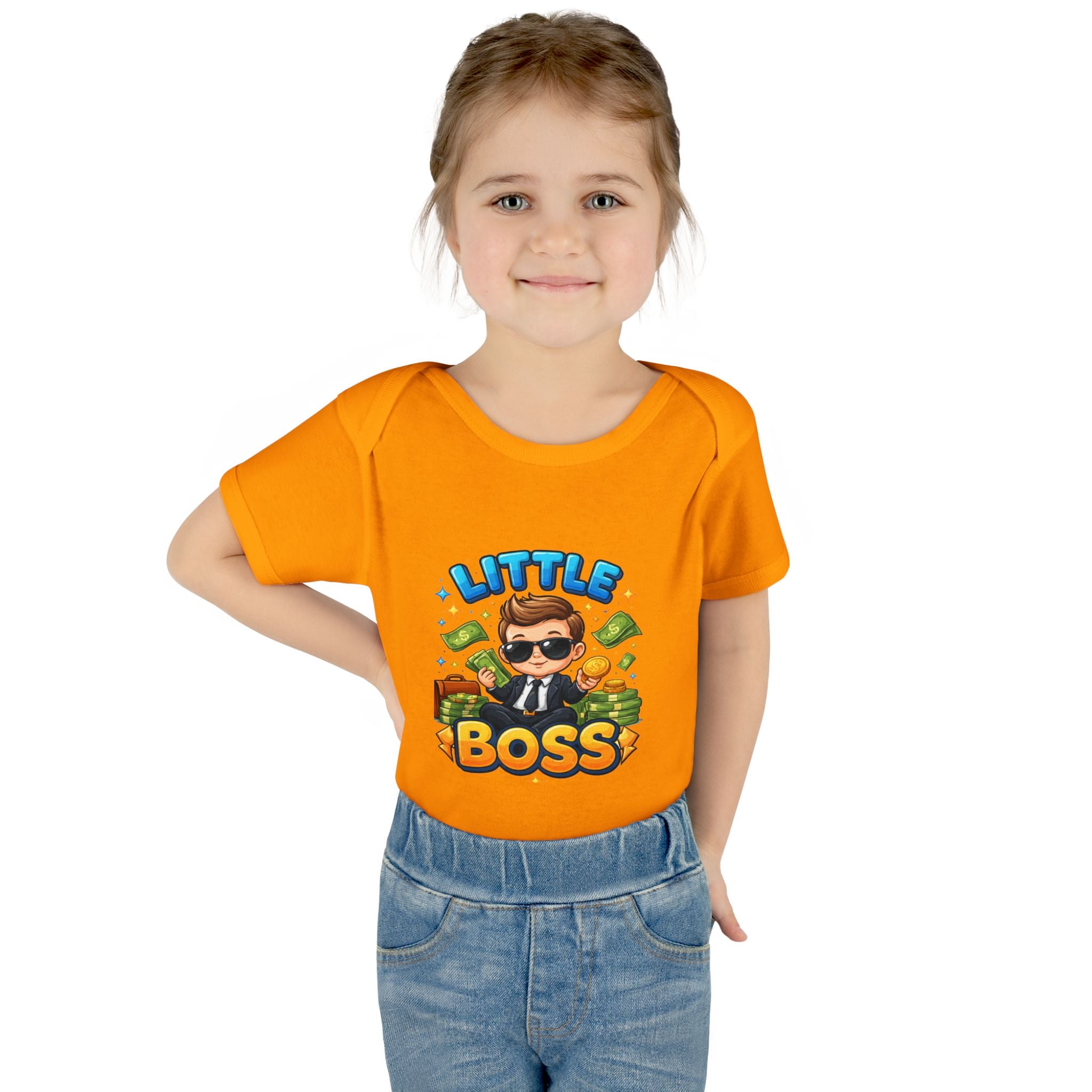 Little Boss Infant Bodysuit – Cute Baby Onesie with 'Little Boss' Cartoon Design
