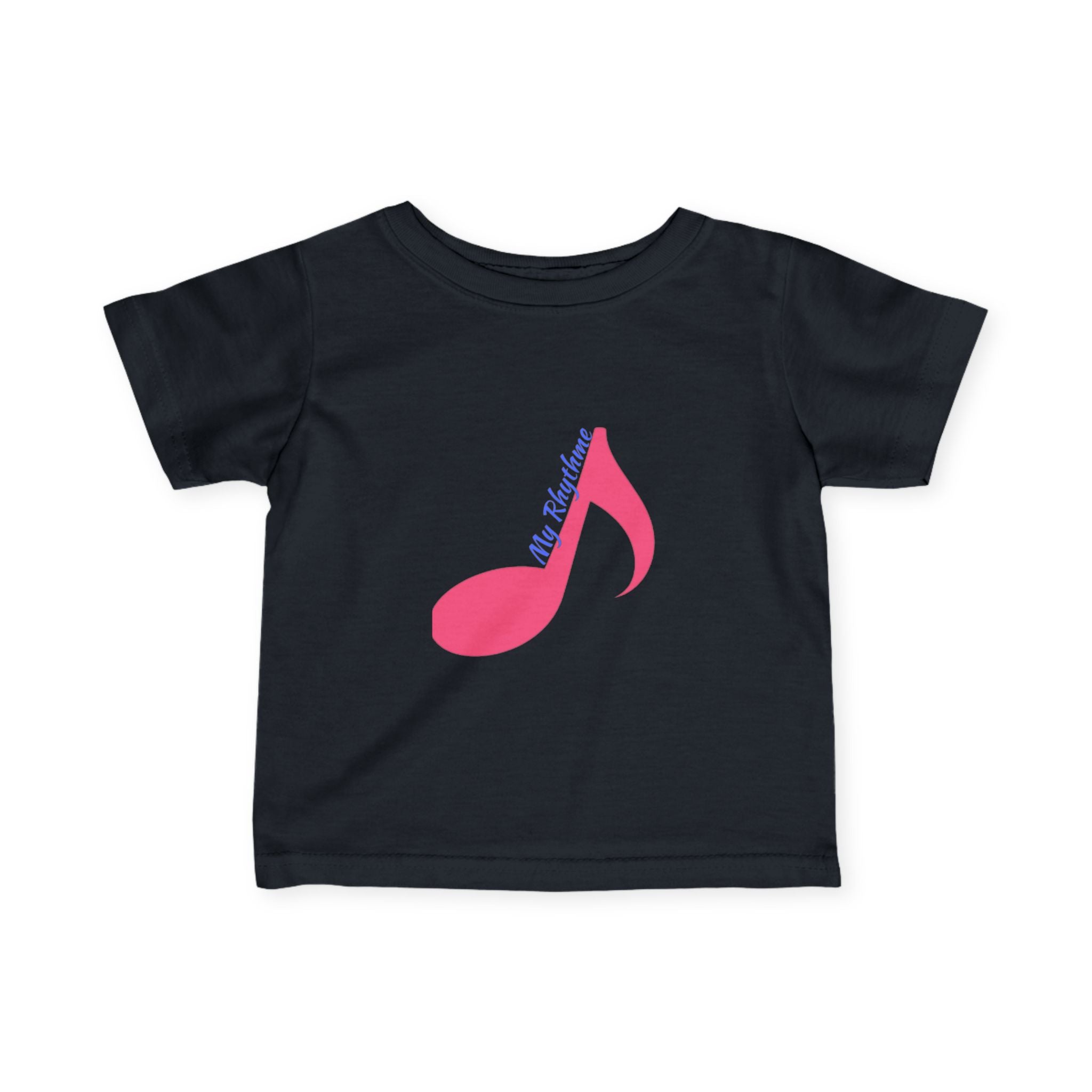 Infant Tee — Pink Music Note "My Rhythme" Baby Shirt
