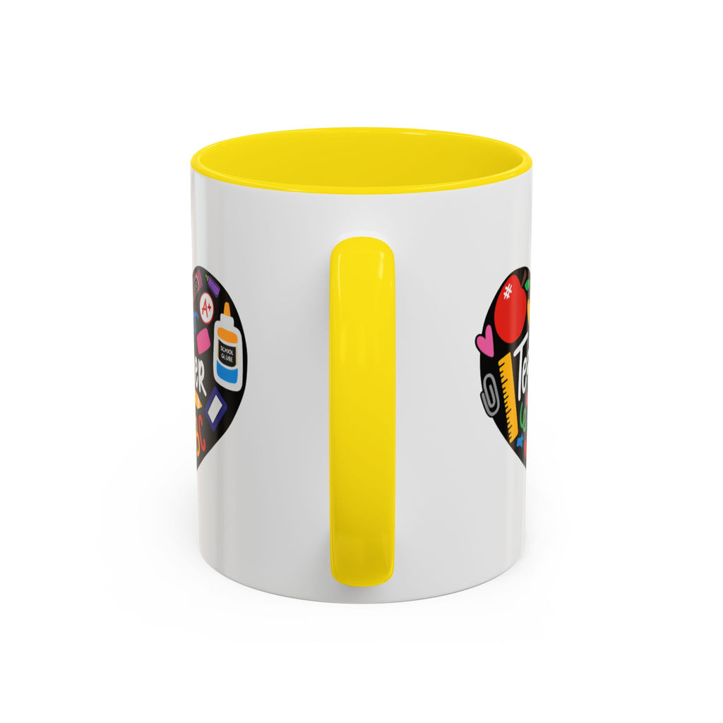 Teacher Heart Accent Coffee Mug — Teacher Appreciation Gift (11/15oz)