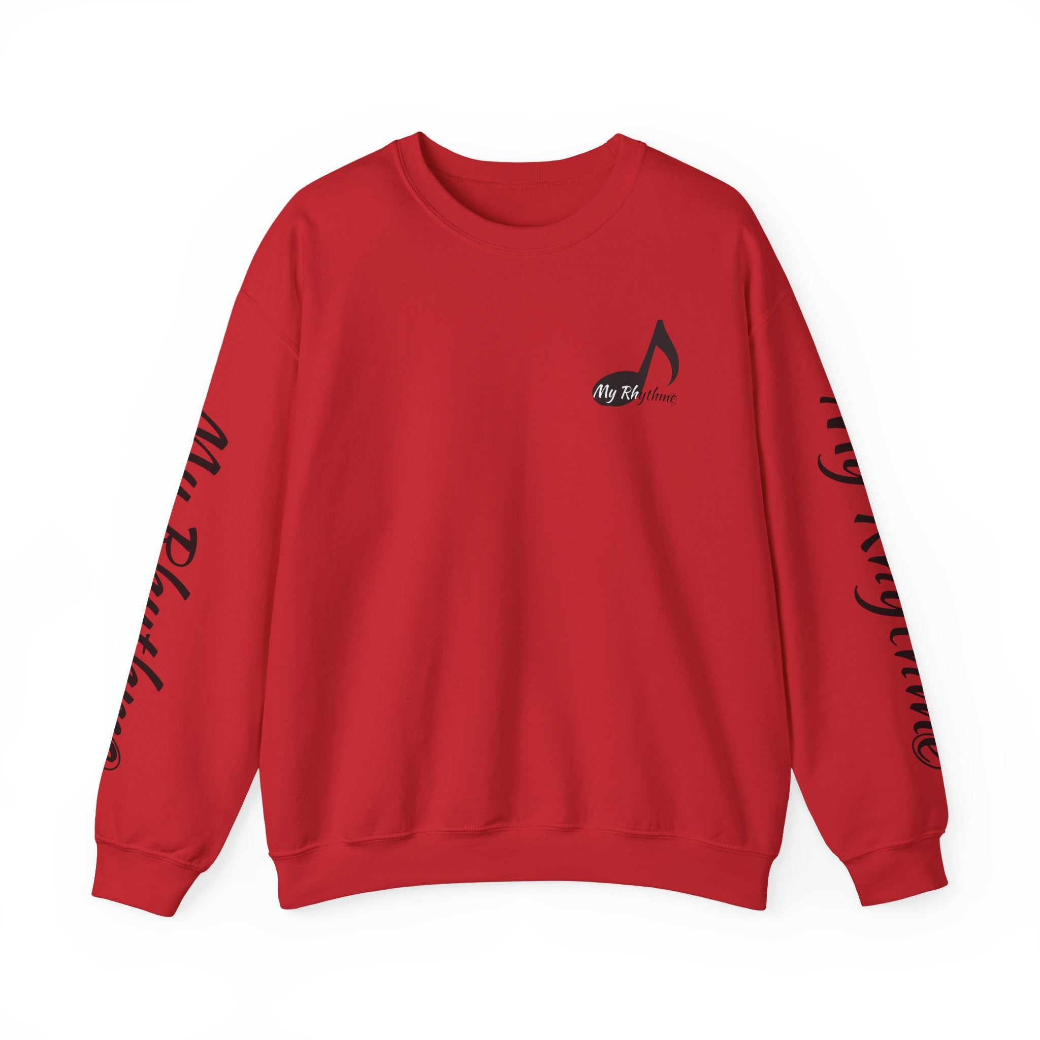 Music Note Crewneck Sweatshirt — "My Rhythme" Graphic for Musicians & Music Lovers