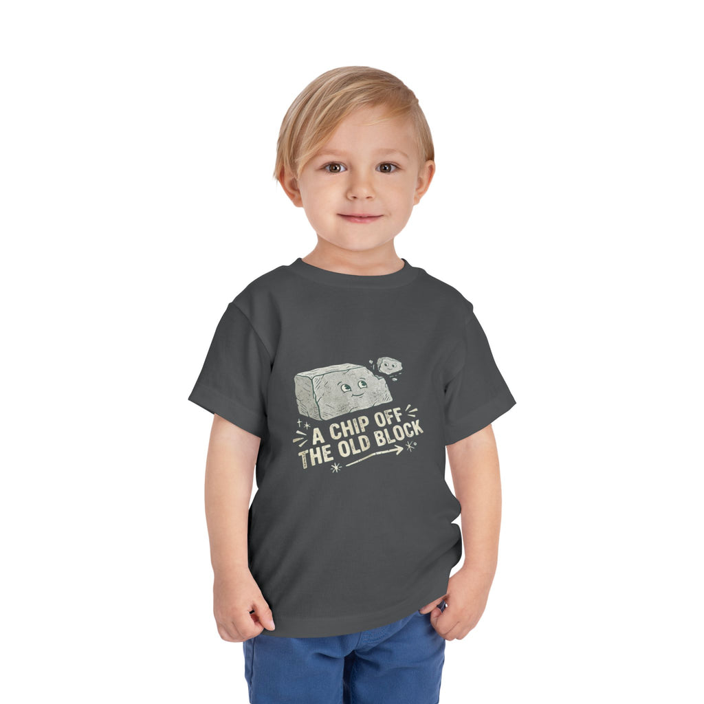 Toddler Tee — "A Chip Off the Old Block" Cute Baby Rock Graphic Shirt