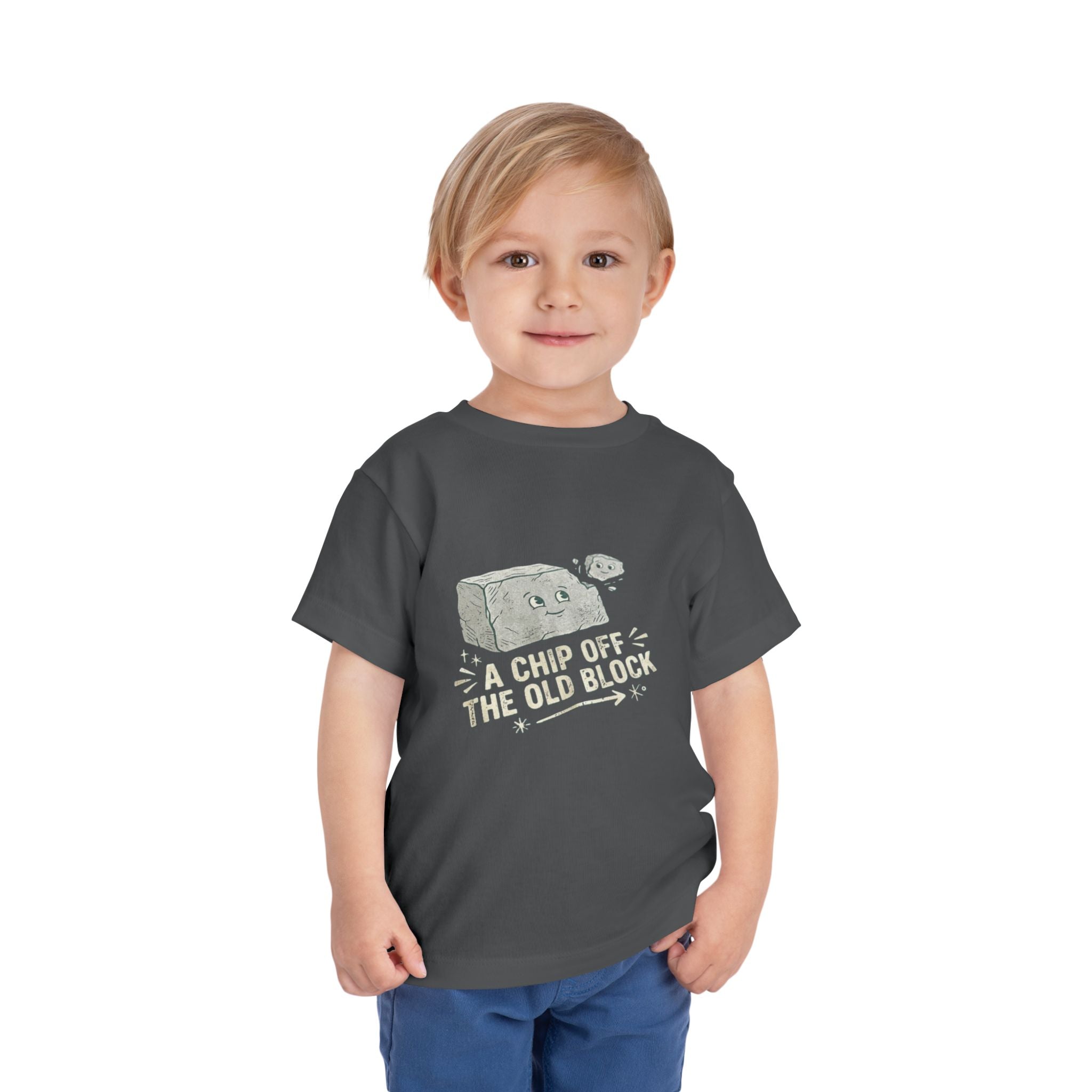 Toddler Tee — "A Chip Off the Old Block" Cute Baby Rock Graphic Shirt