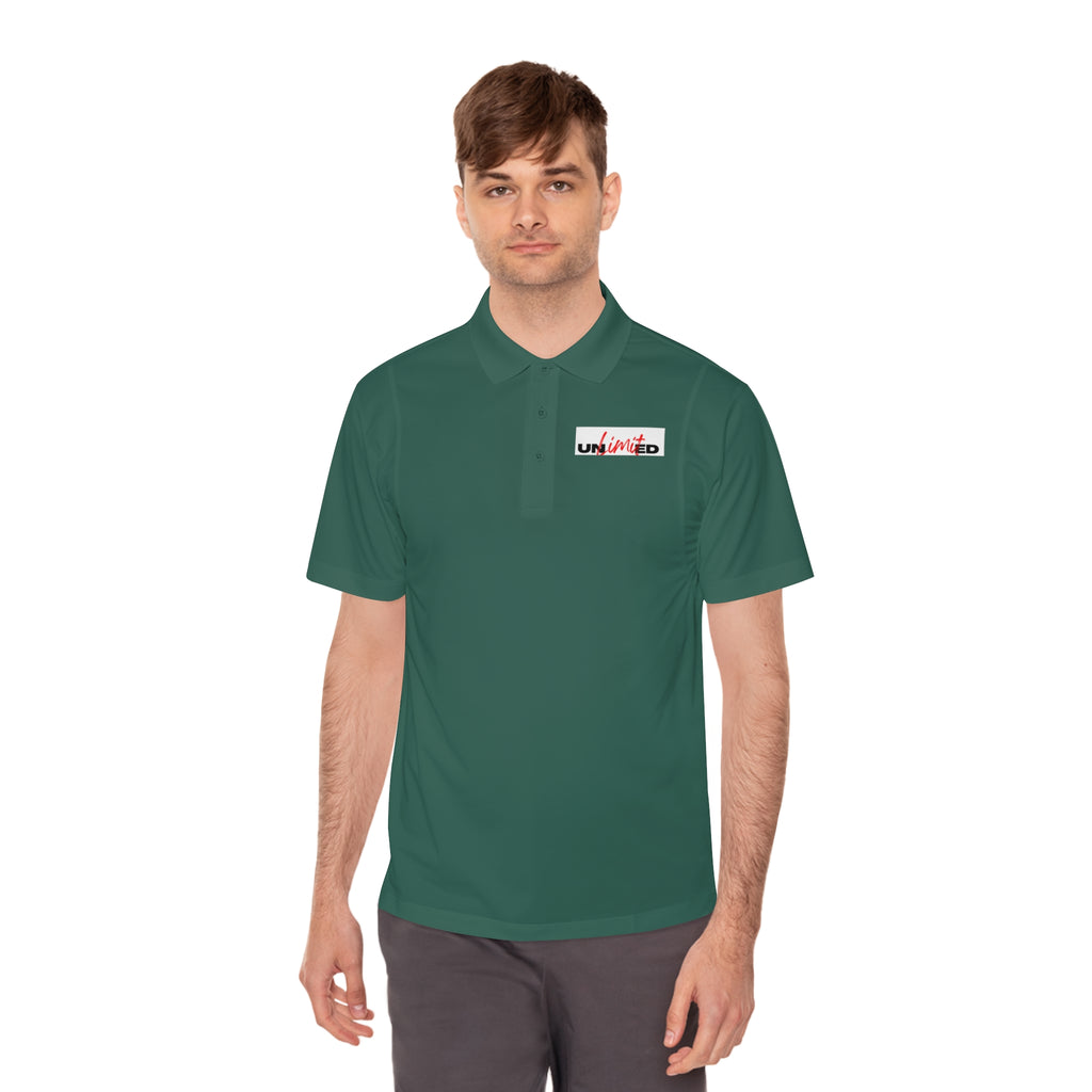 Unlimited Sport Polo — Men’s Performance Polo with 'Unlimited' Motivational Logo