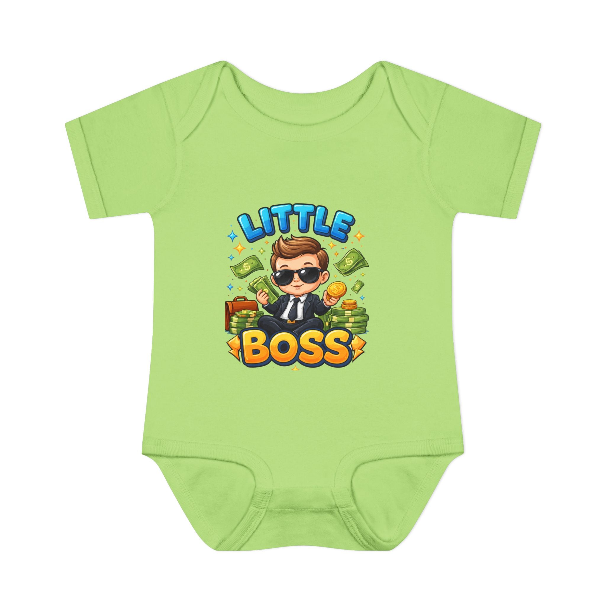 Little Boss Infant Bodysuit – Cute Baby Onesie with 'Little Boss' Cartoon Design