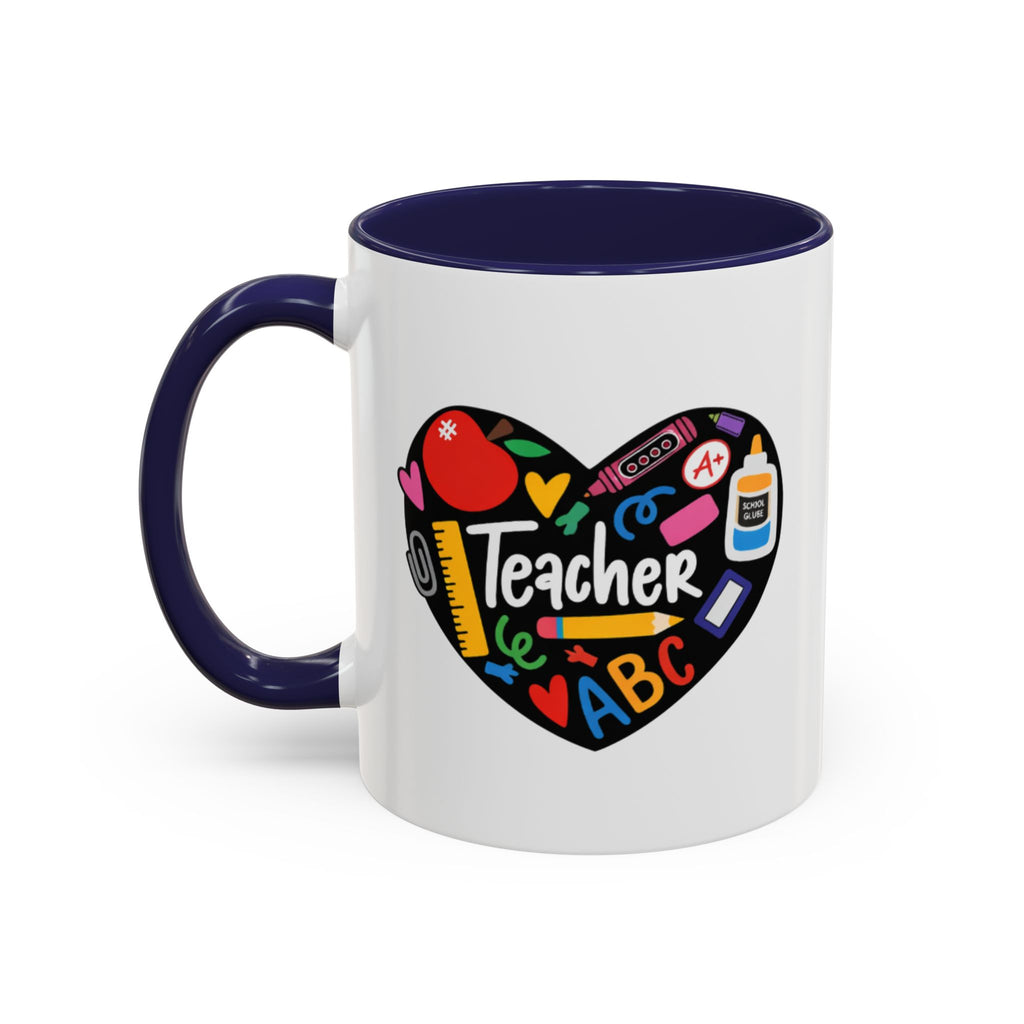 Teacher Heart Accent Coffee Mug — Teacher Appreciation Gift (11/15oz)