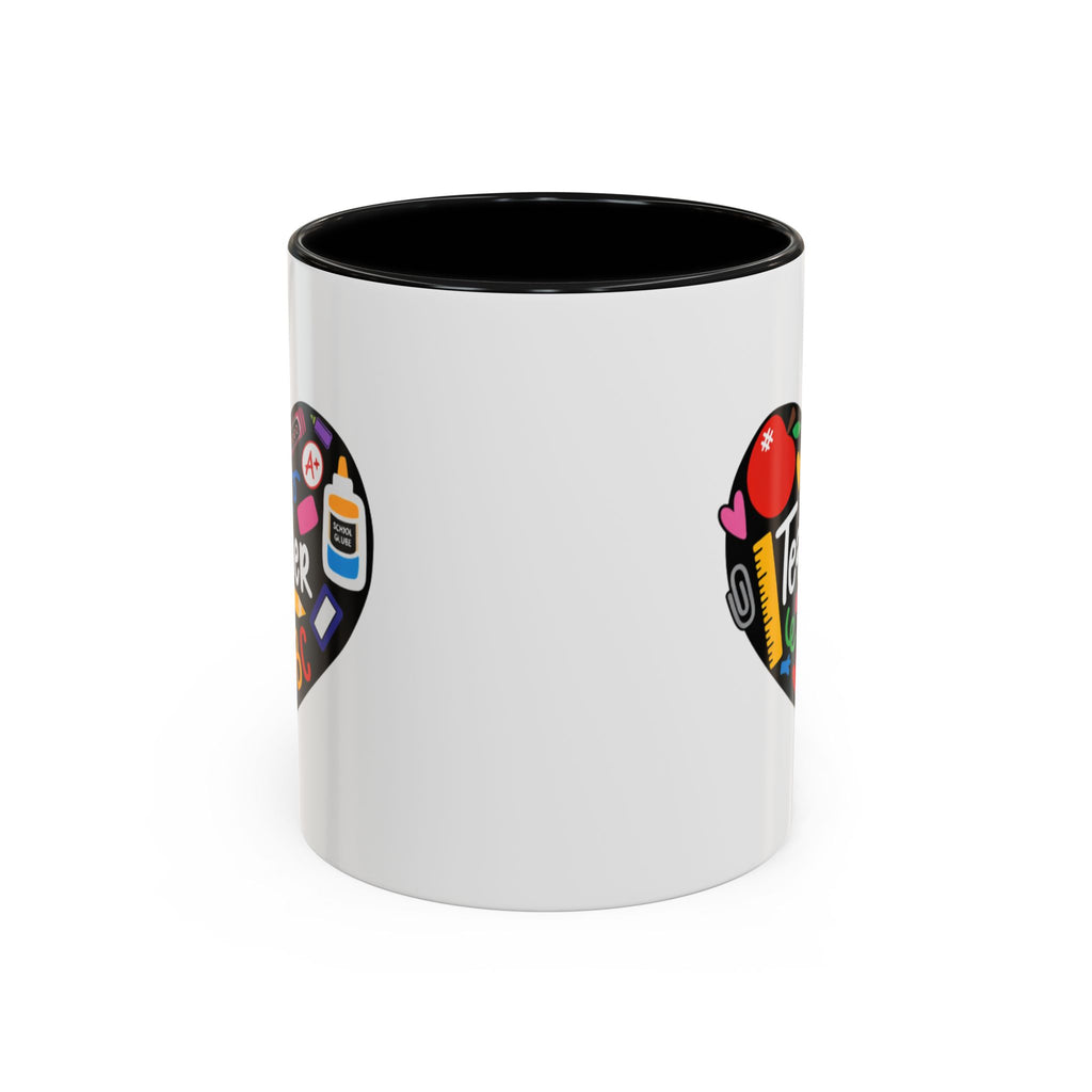 Teacher Heart Accent Coffee Mug — Teacher Appreciation Gift (11/15oz)