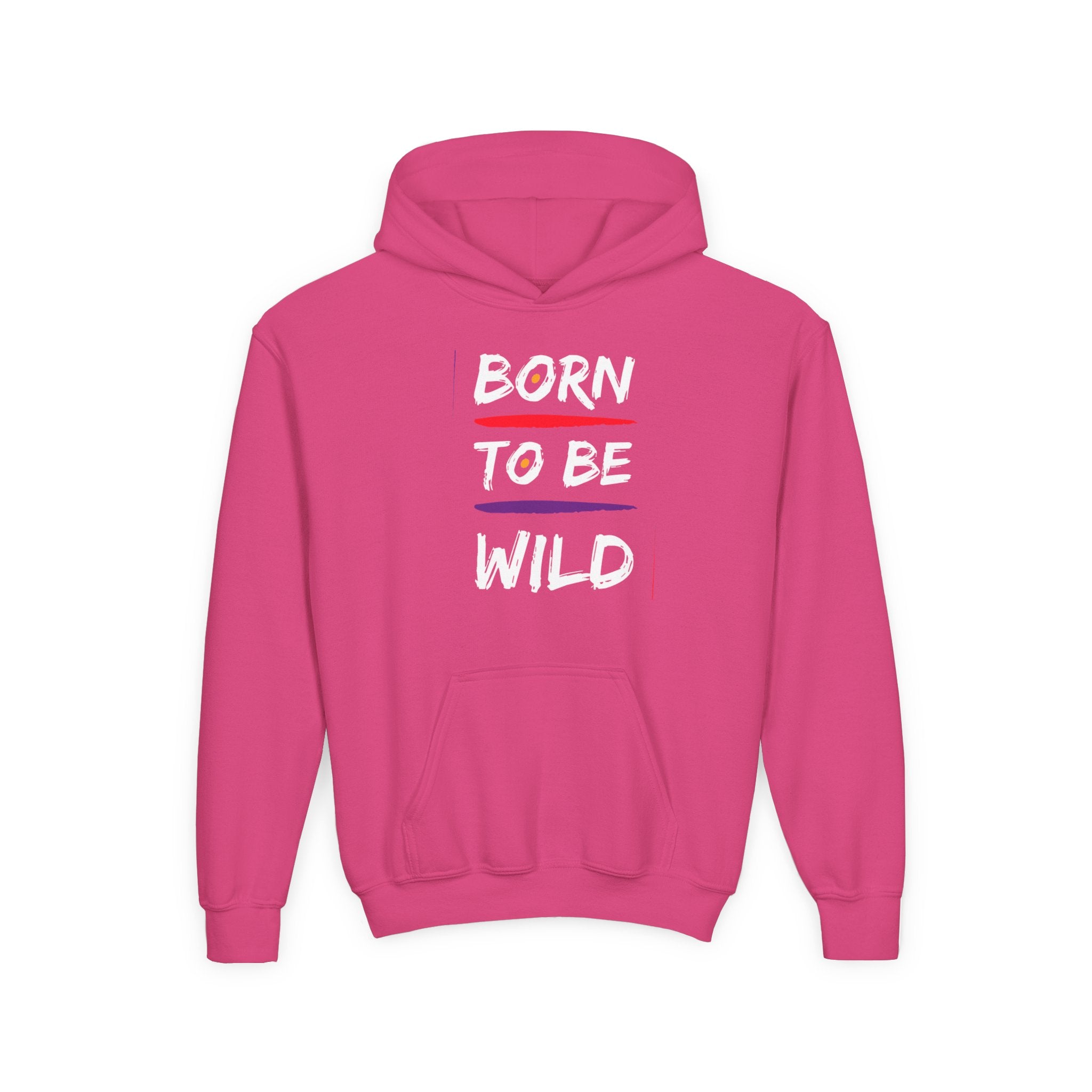 Minimalist Sunrise Stripe Youth Hoodie — Colorful Abstract Graphic Kids Sweatshirt