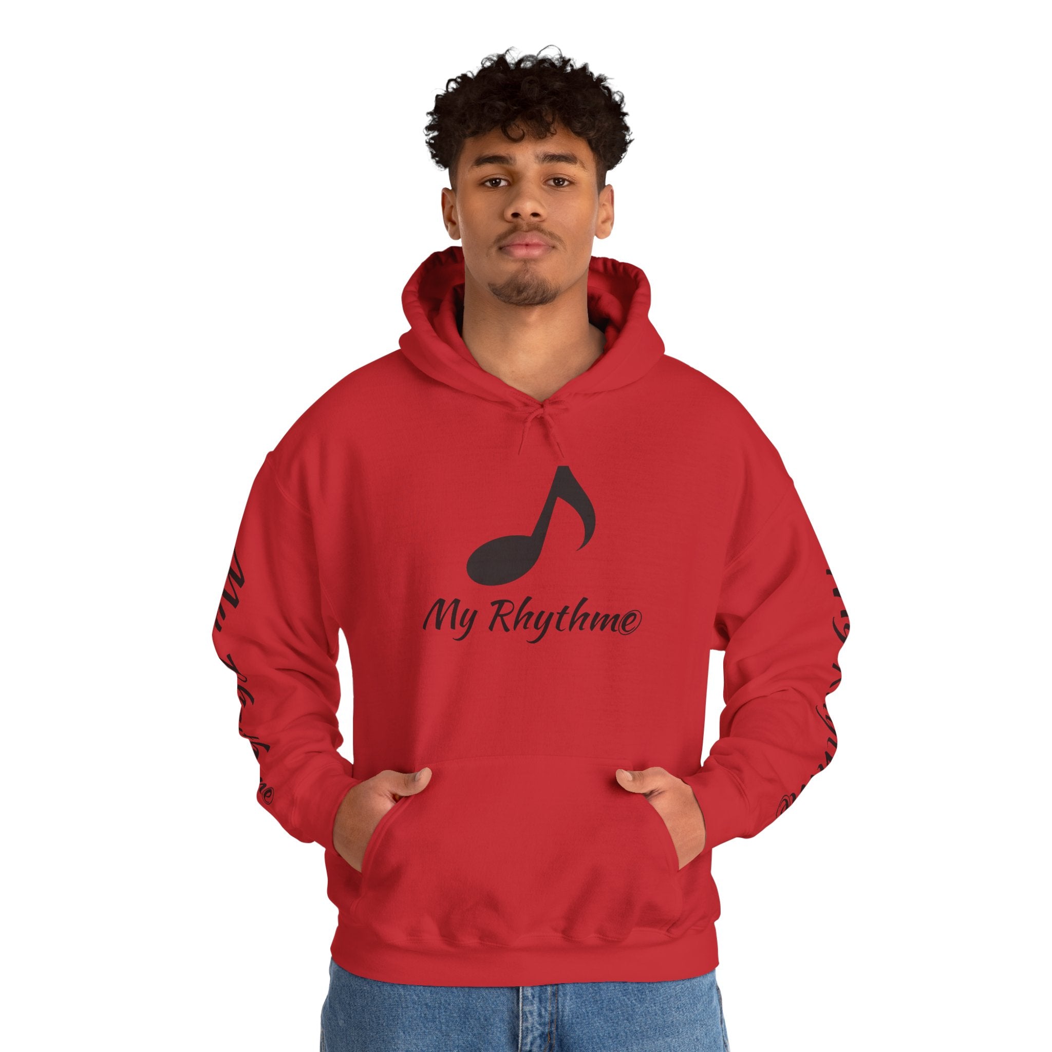 Rhythmic Note Hoodie — "My Rhythme" Music-Inspired Pullover
