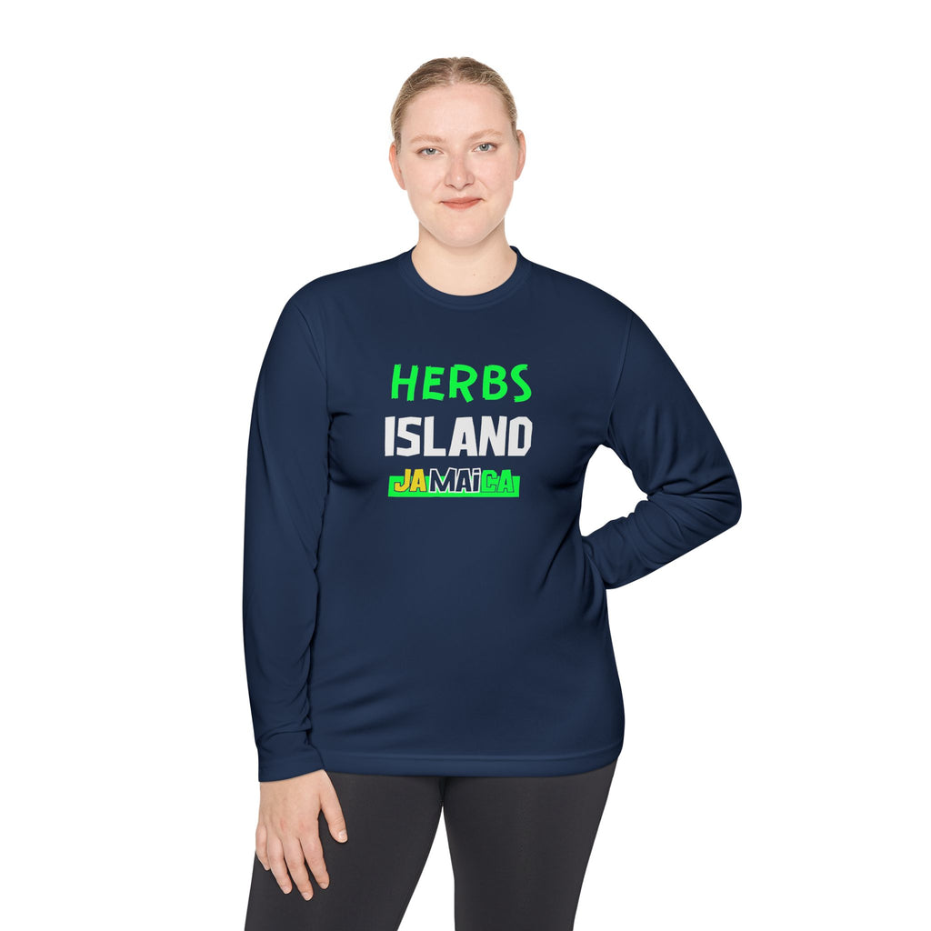 Herbs Island Jamaica Long Sleeve Tee — Caribbean Herb Vibes