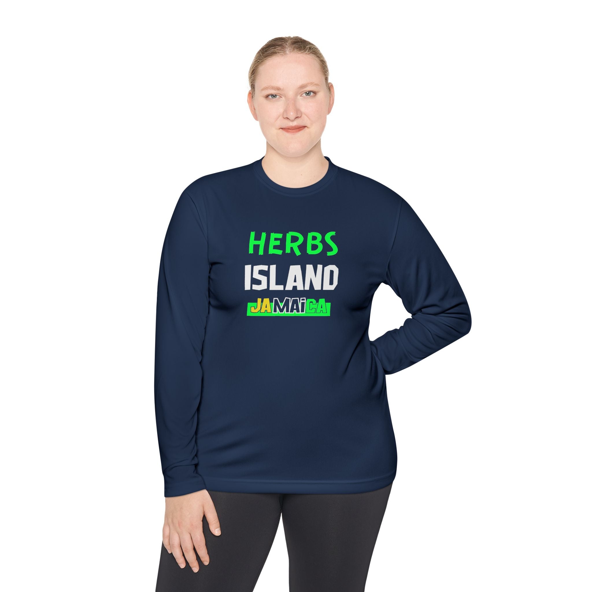 Herbs Island Jamaica Long Sleeve Tee — Caribbean Herb Vibes