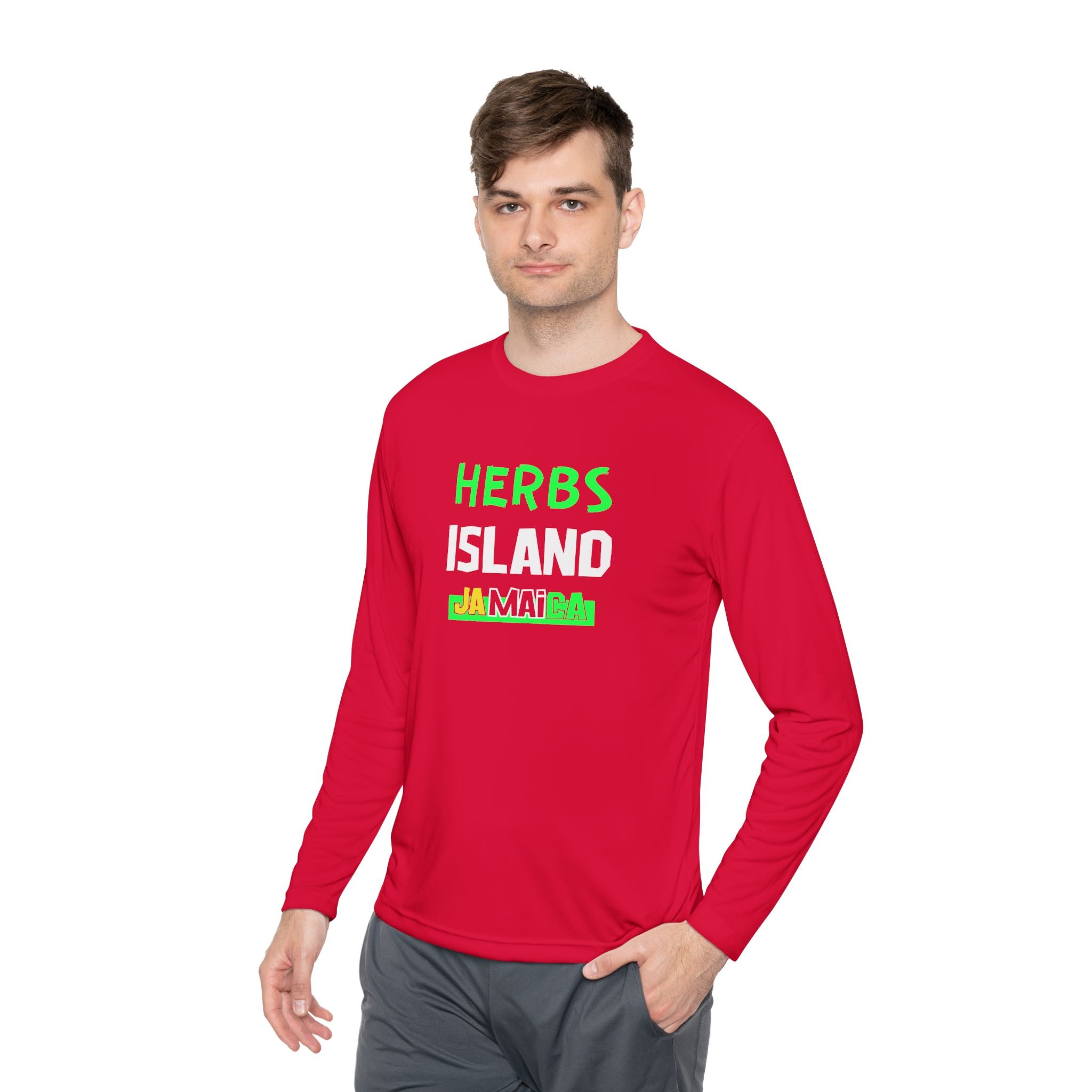 Herbs Island Jamaica Long Sleeve Tee — Caribbean Herb Vibes