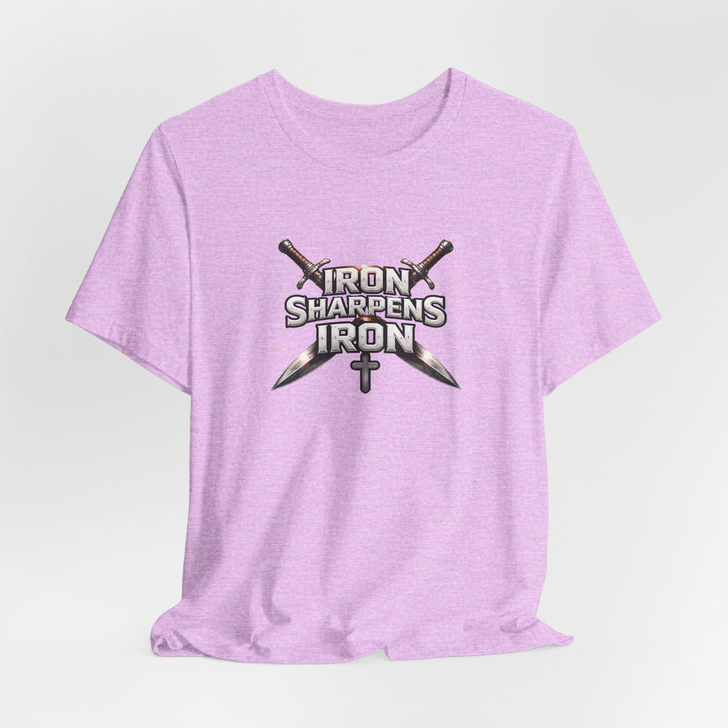 Iron Sharpens Iron T-Shirt — Christian Faith Cross & Swords Tee