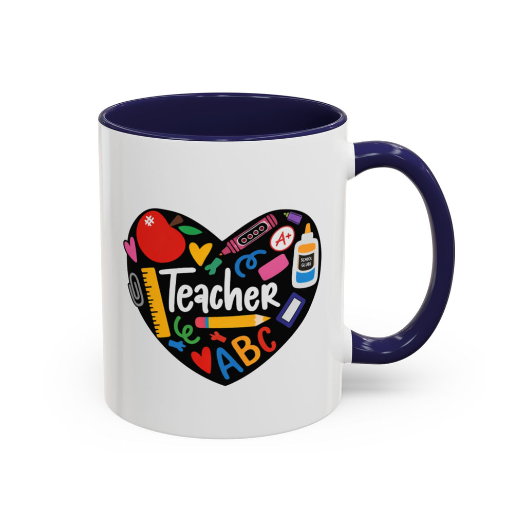 Teacher Heart Accent Coffee Mug — Teacher Appreciation Gift (11/15oz)