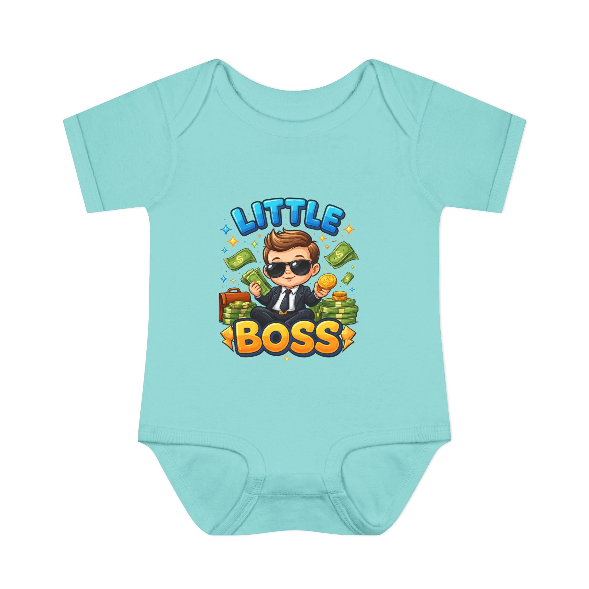 Little Boss Infant Bodysuit – Cute Baby Onesie with 'Little Boss' Cartoon Design
