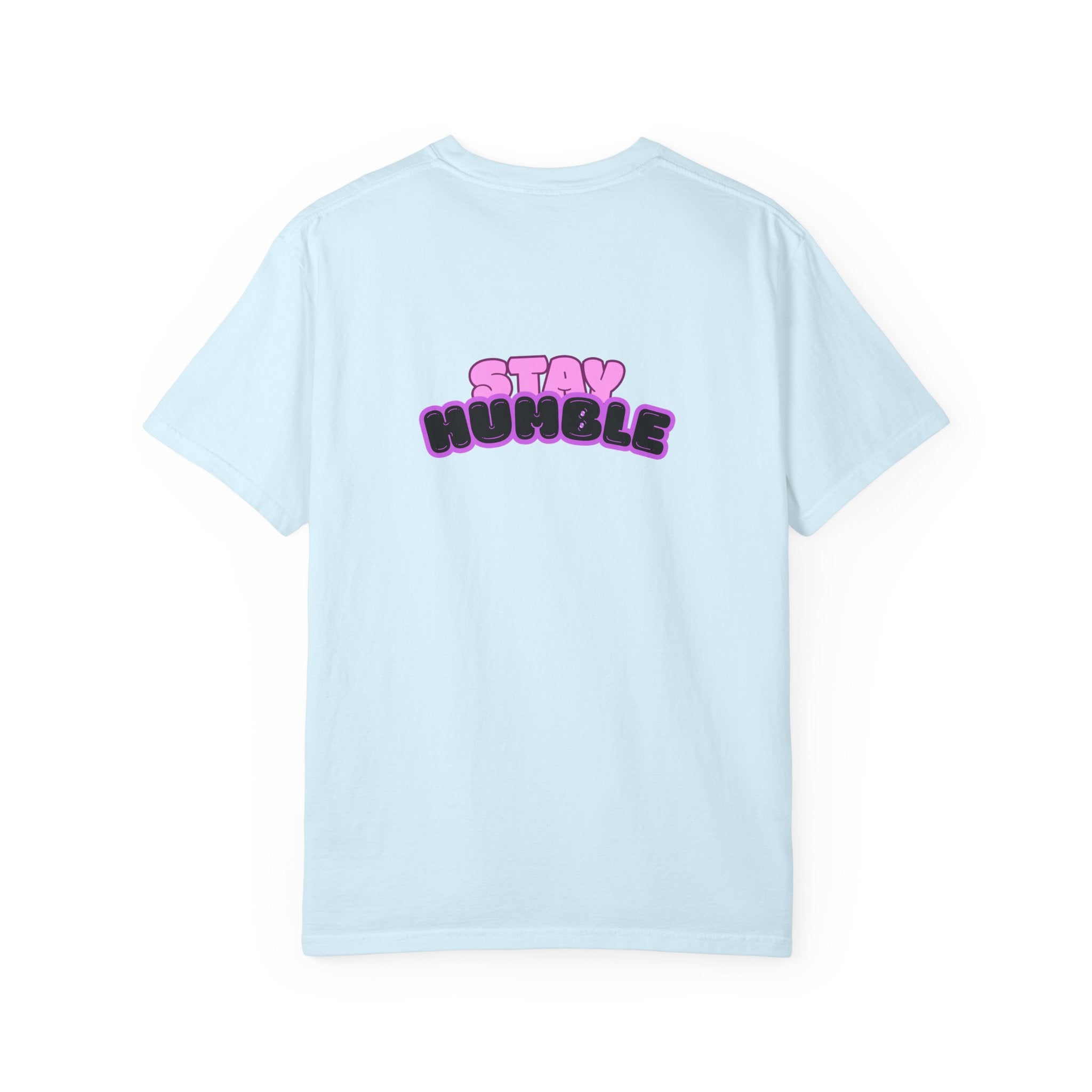 Stay Humble Graphic T-Shirt — Retro Pink & Black Text Tee