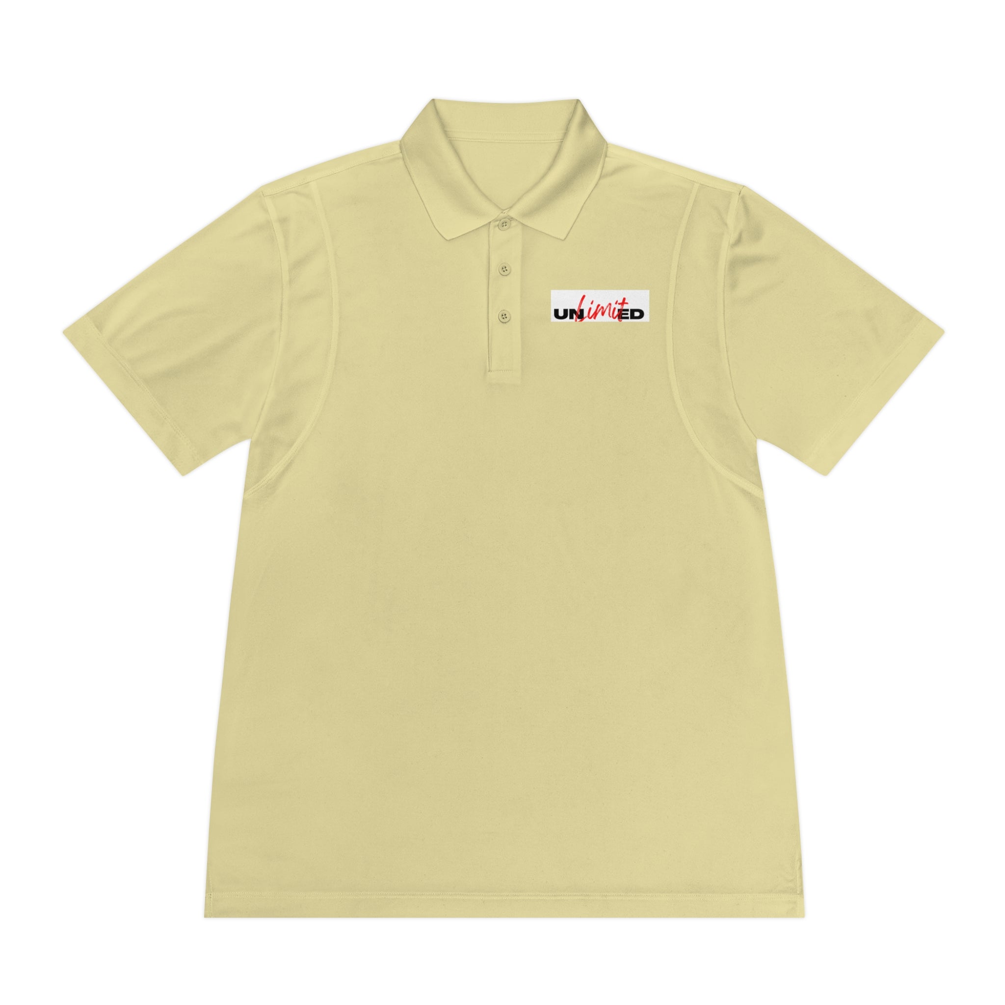 Unlimited Sport Polo — Men’s Performance Polo with 'Unlimited' Motivational Logo
