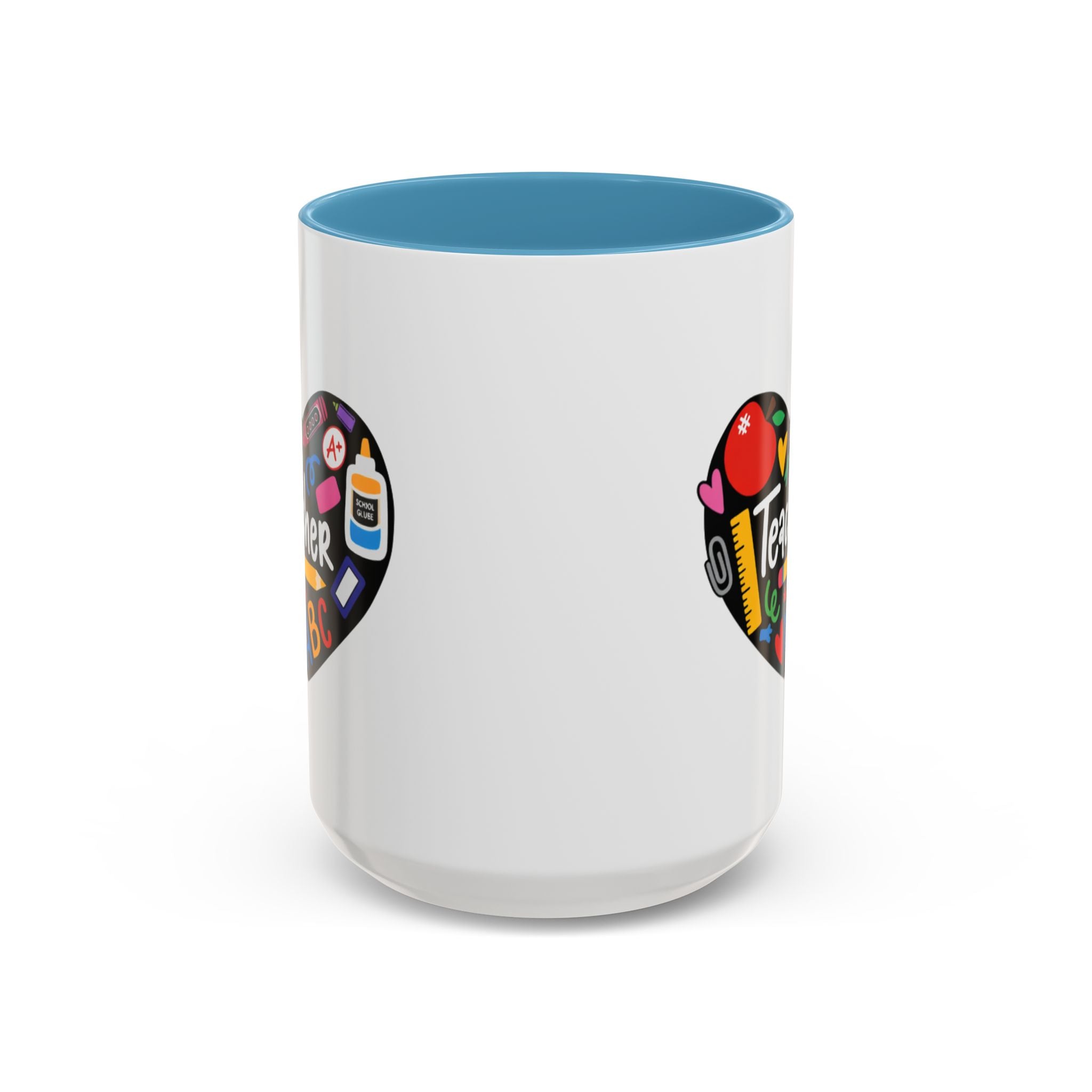Teacher Heart Accent Coffee Mug — Teacher Appreciation Gift (11/15oz)