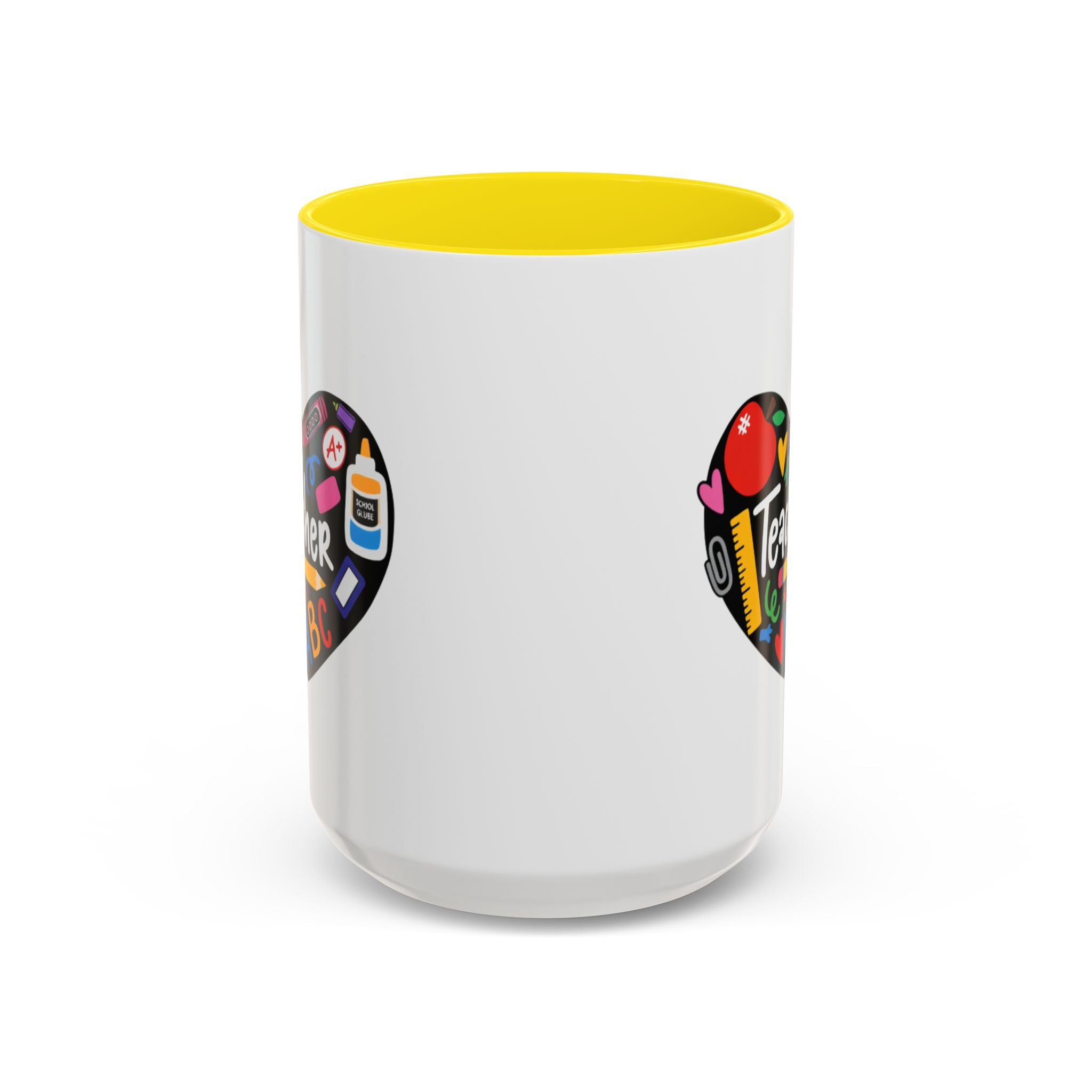 Teacher Heart Accent Coffee Mug — Teacher Appreciation Gift (11/15oz)