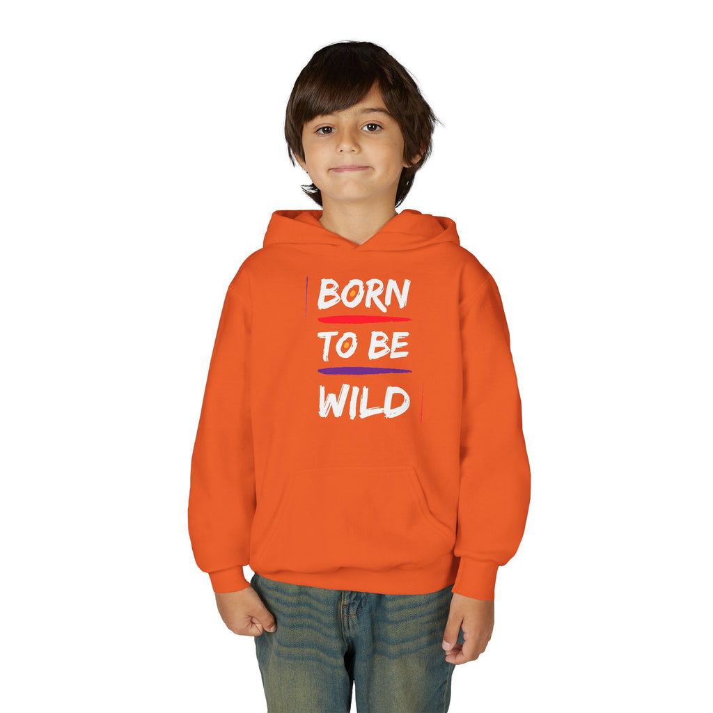Minimalist Sunrise Stripe Youth Hoodie — Colorful Abstract Graphic Kids Sweatshirt
