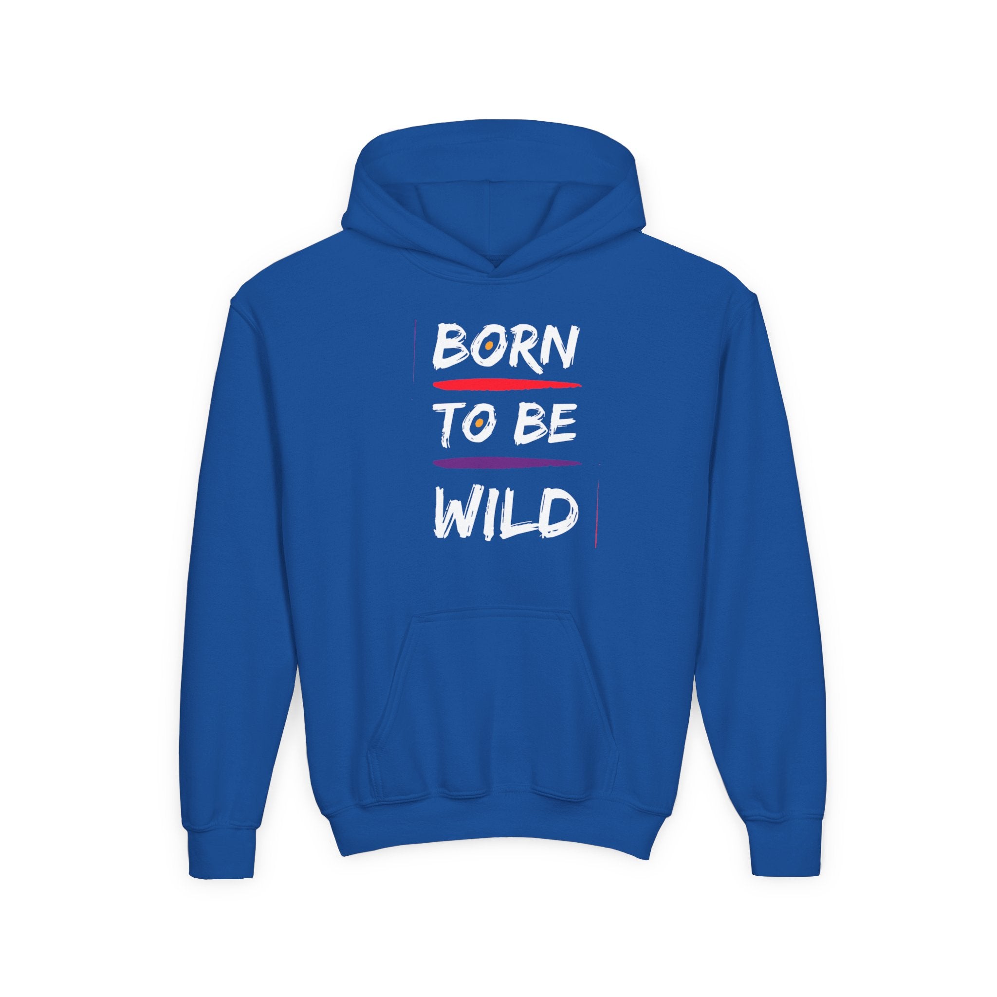 Minimalist Sunrise Stripe Youth Hoodie — Colorful Abstract Graphic Kids Sweatshirt