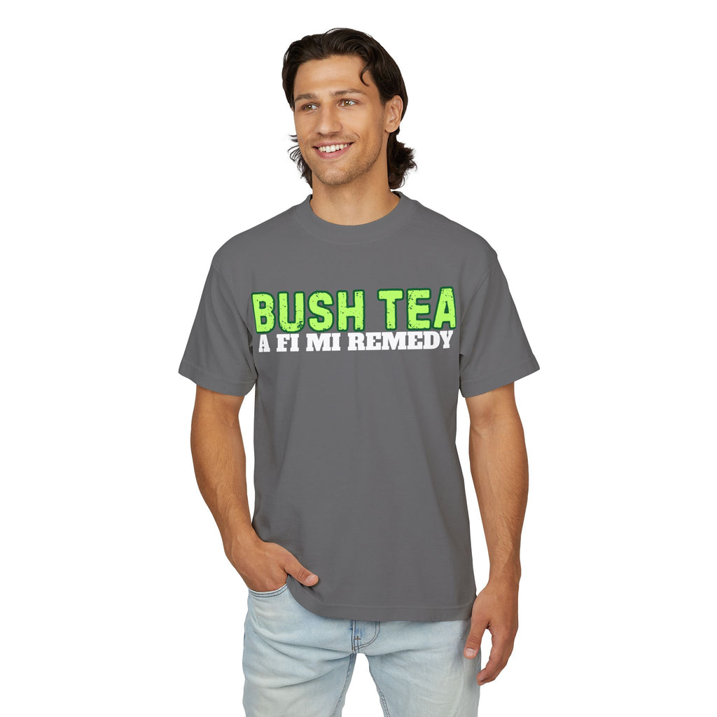 Bush Tea Tee — 'Bush Tea A Fi Mi Remedy' Graphic T-Shirt