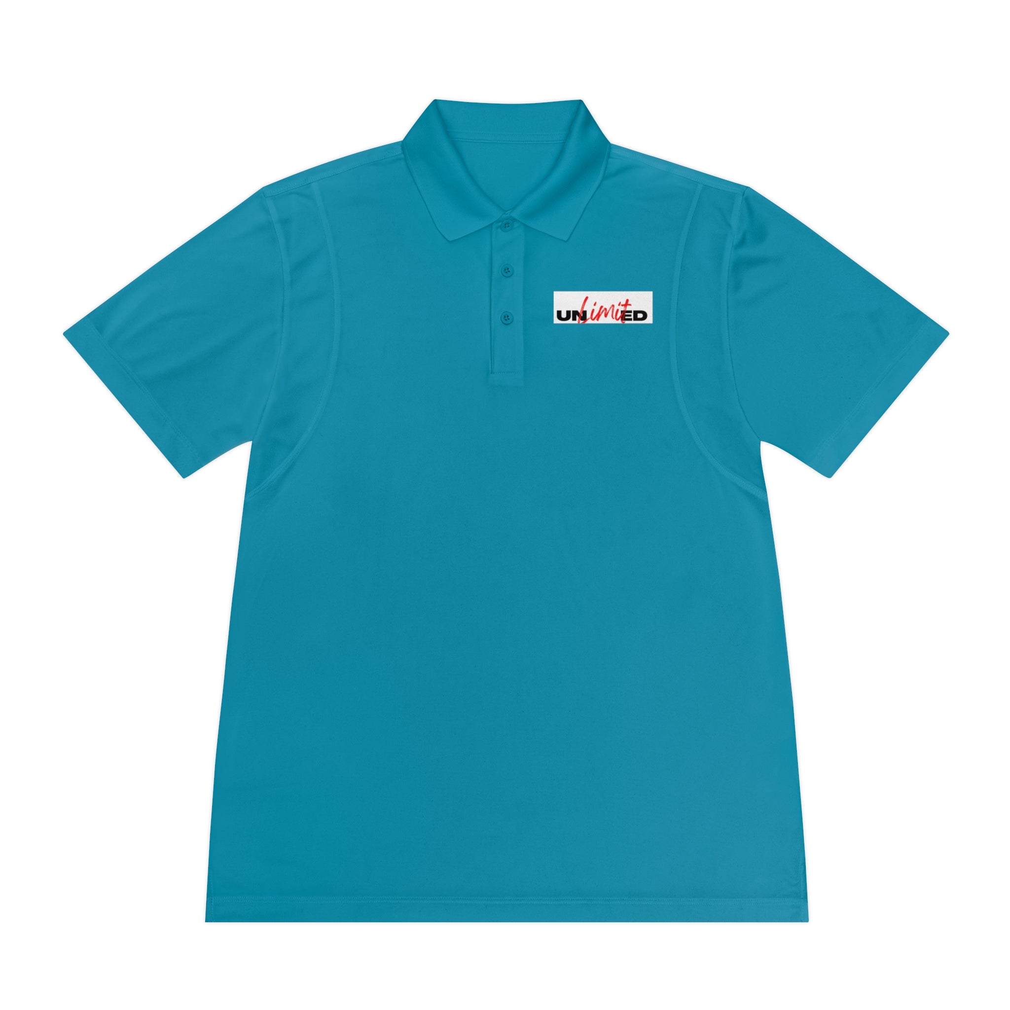 Unlimited Sport Polo — Men’s Performance Polo with 'Unlimited' Motivational Logo