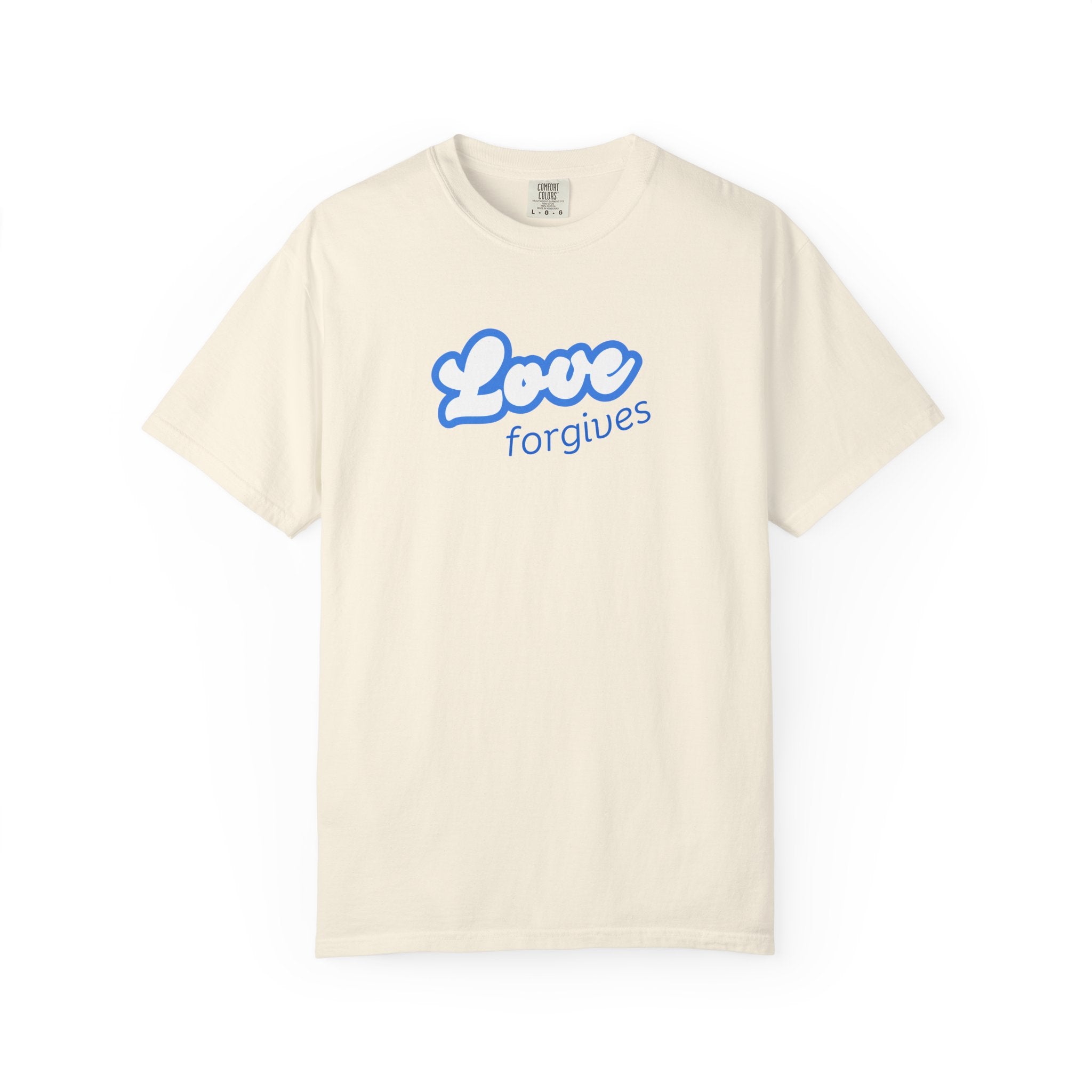 Love Forgives T-Shirt — Retro Script Graphic Tee