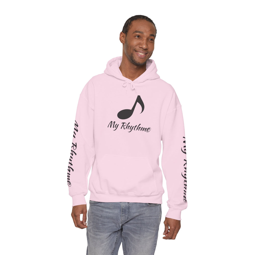 Rhythmic Note Hoodie — "My Rhythme" Music-Inspired Pullover