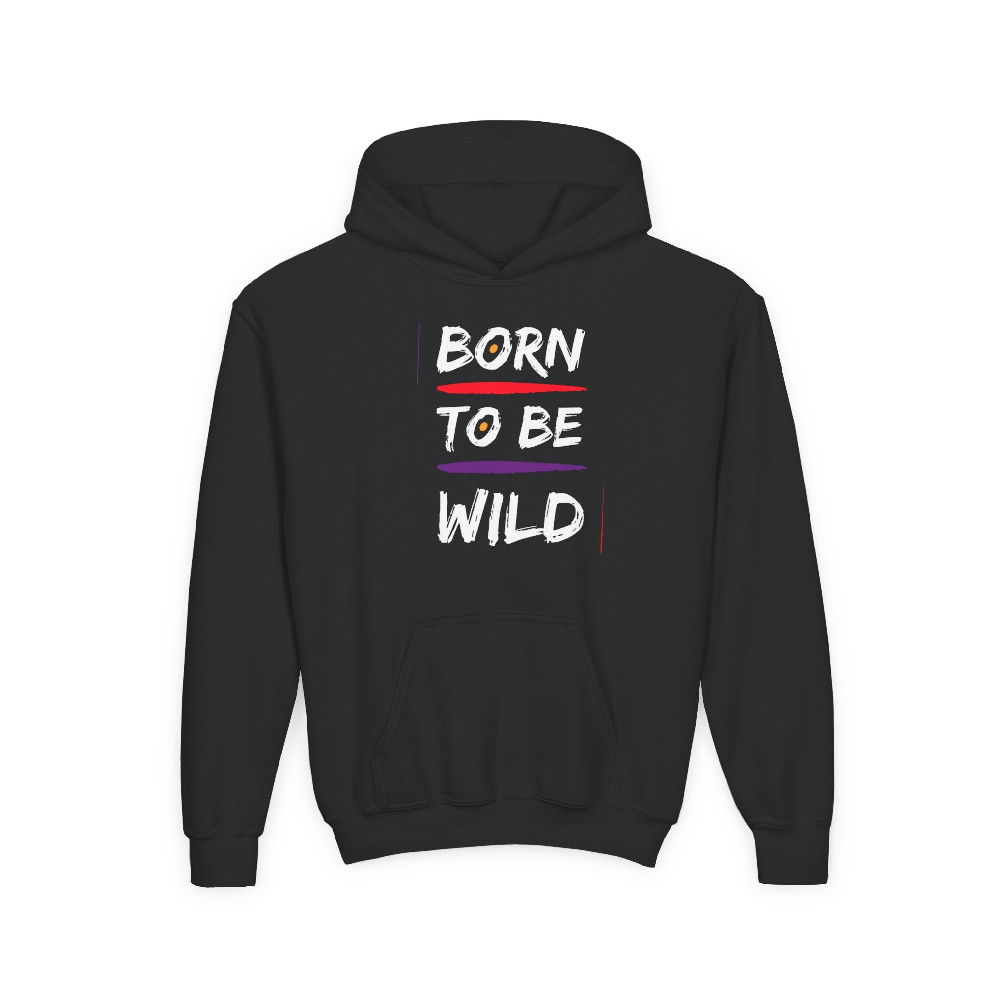 Minimalist Sunrise Stripe Youth Hoodie — Colorful Abstract Graphic Kids Sweatshirt