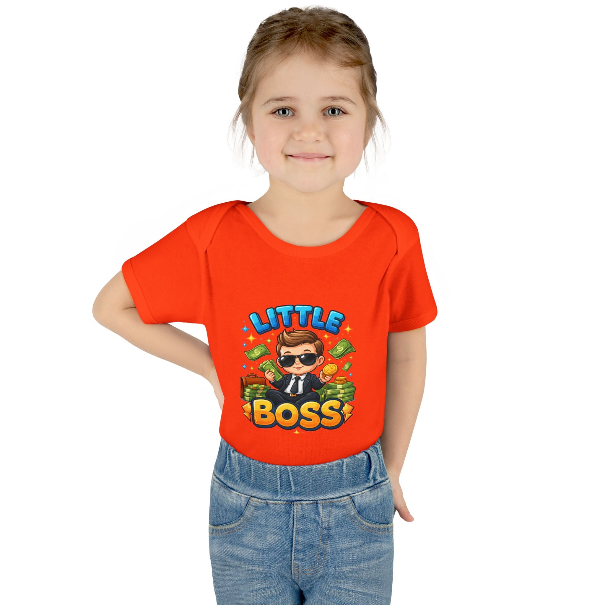 Little Boss Infant Bodysuit – Cute Baby Onesie with 'Little Boss' Cartoon Design