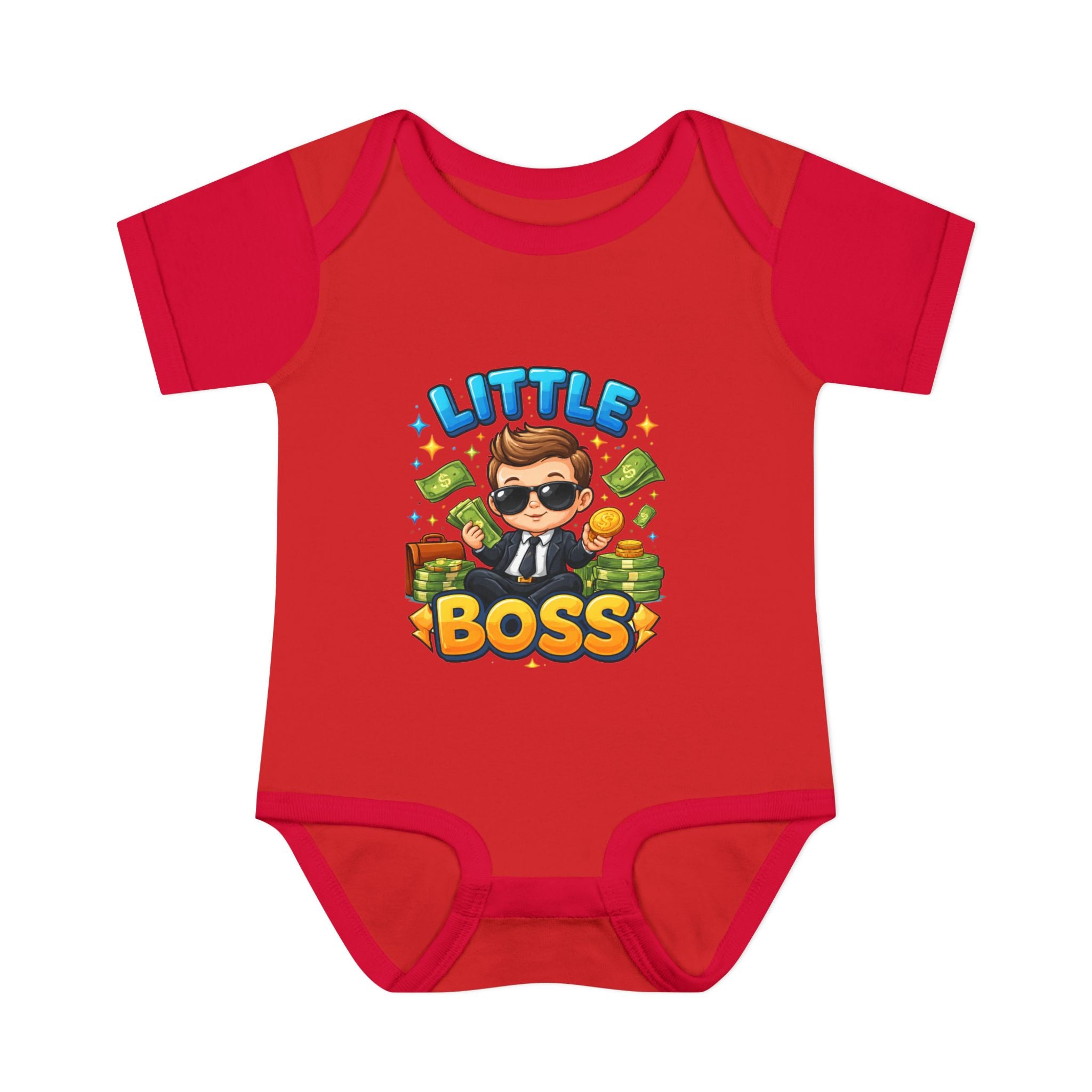 Little Boss Infant Bodysuit – Cute Baby Onesie with 'Little Boss' Cartoon Design