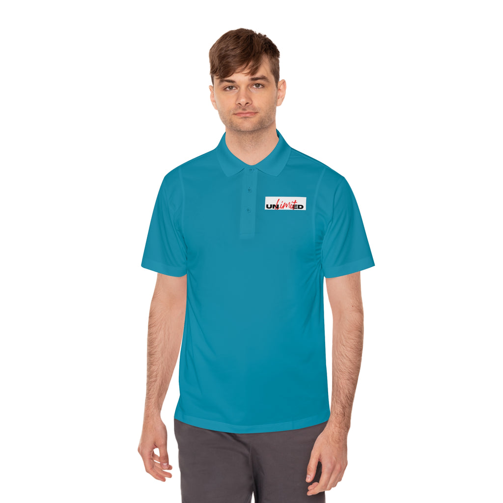 Unlimited Sport Polo — Men’s Performance Polo with 'Unlimited' Motivational Logo