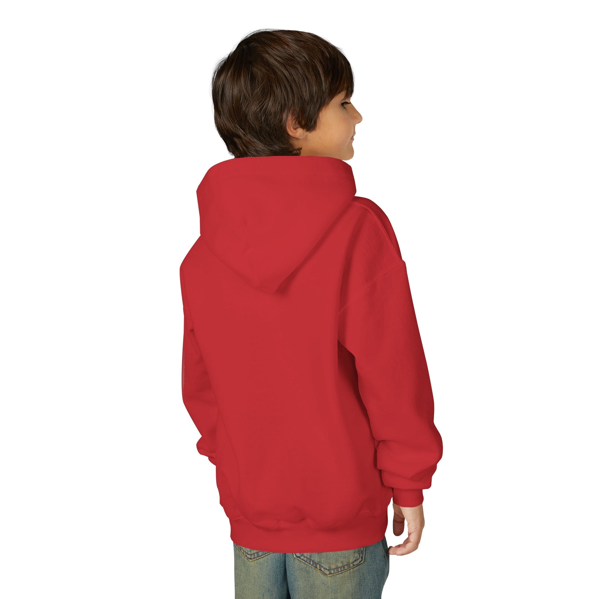 Minimalist Sunrise Stripe Youth Hoodie — Colorful Abstract Graphic Kids Sweatshirt