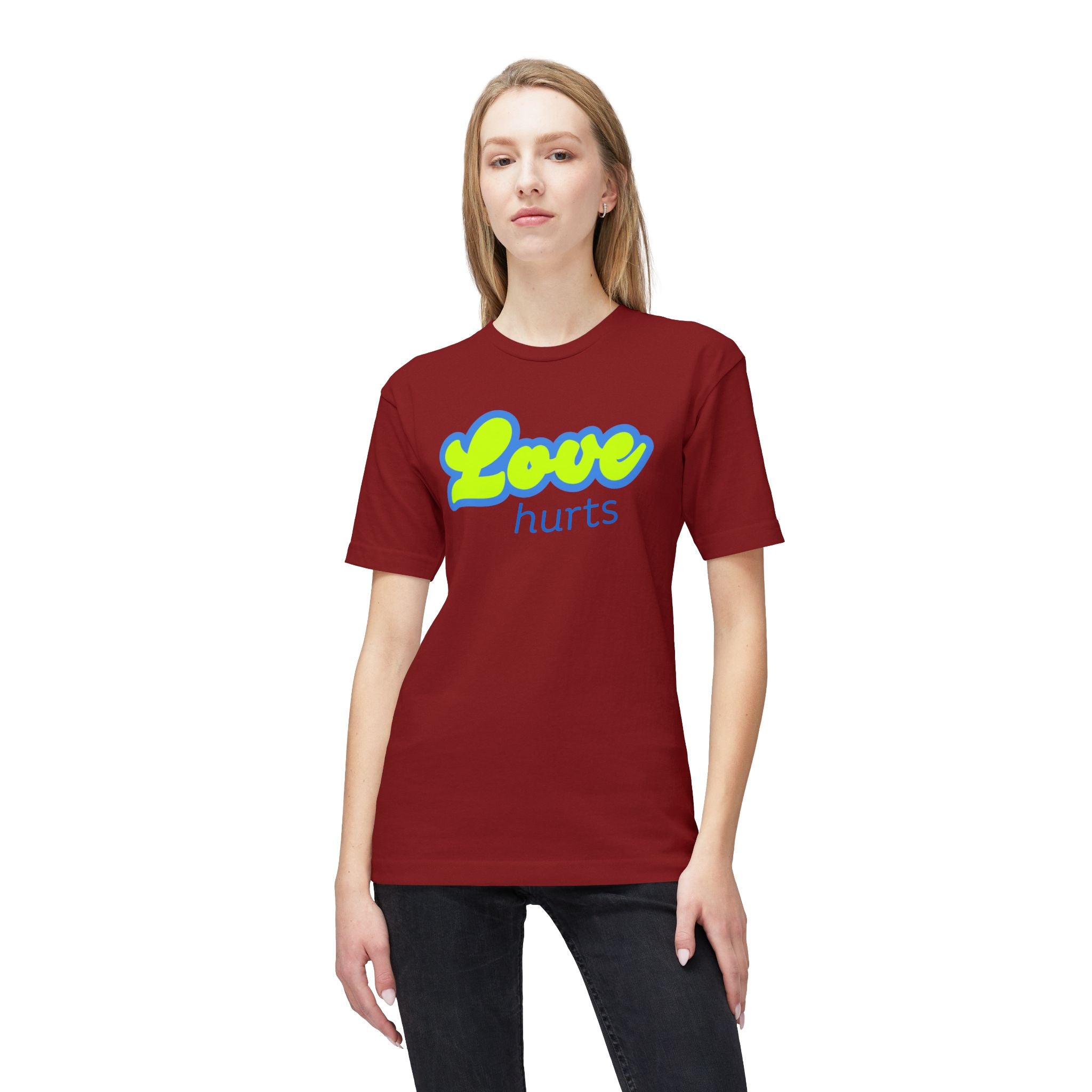 Love Hurts T‑Shirt — "Love hurts" Script Tee with Back "...but hate kills"