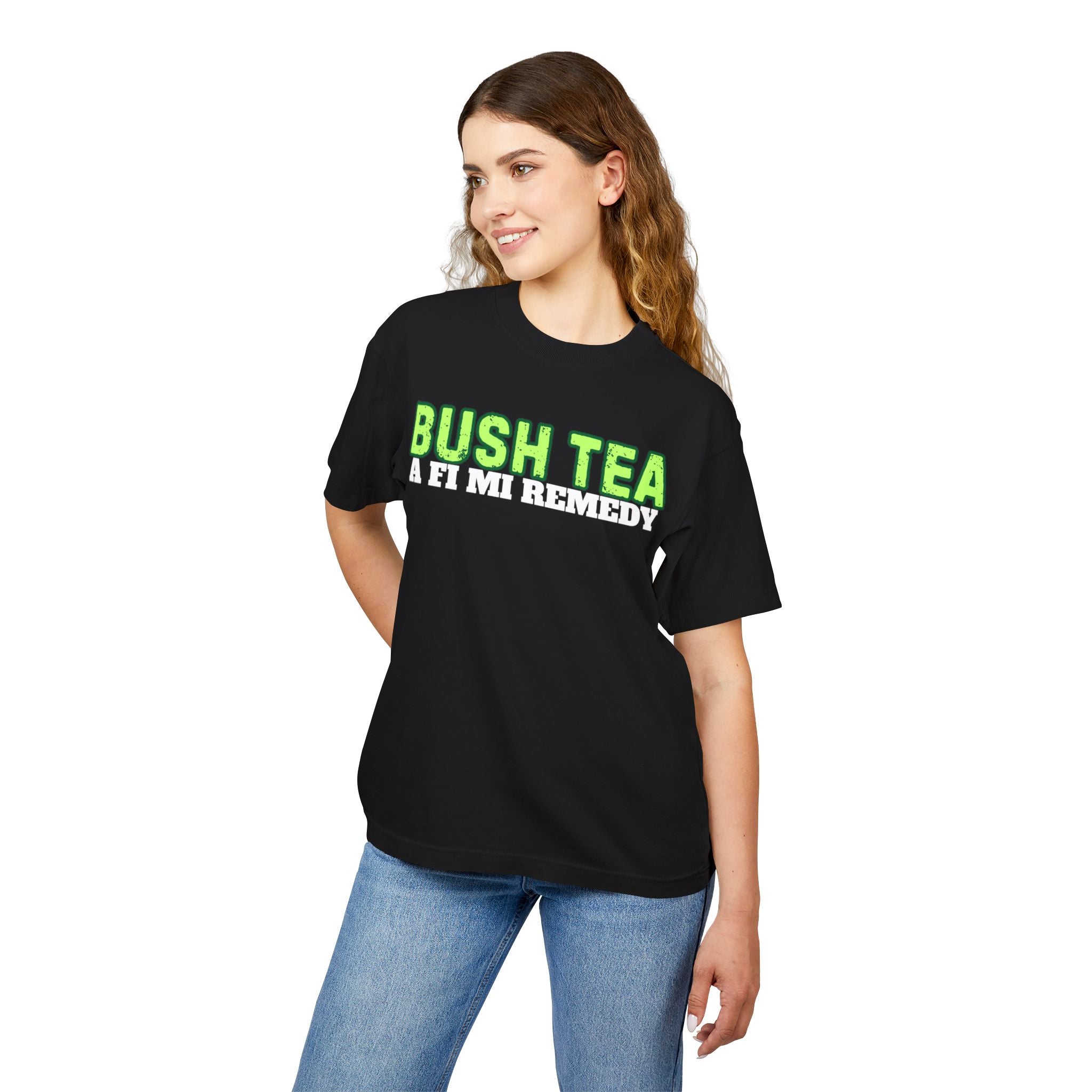 Bush Tea Tee — 'Bush Tea A Fi Mi Remedy' Graphic T-Shirt
