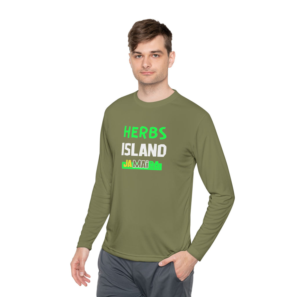 Herbs Island Jamaica Long Sleeve Tee — Caribbean Herb Vibes