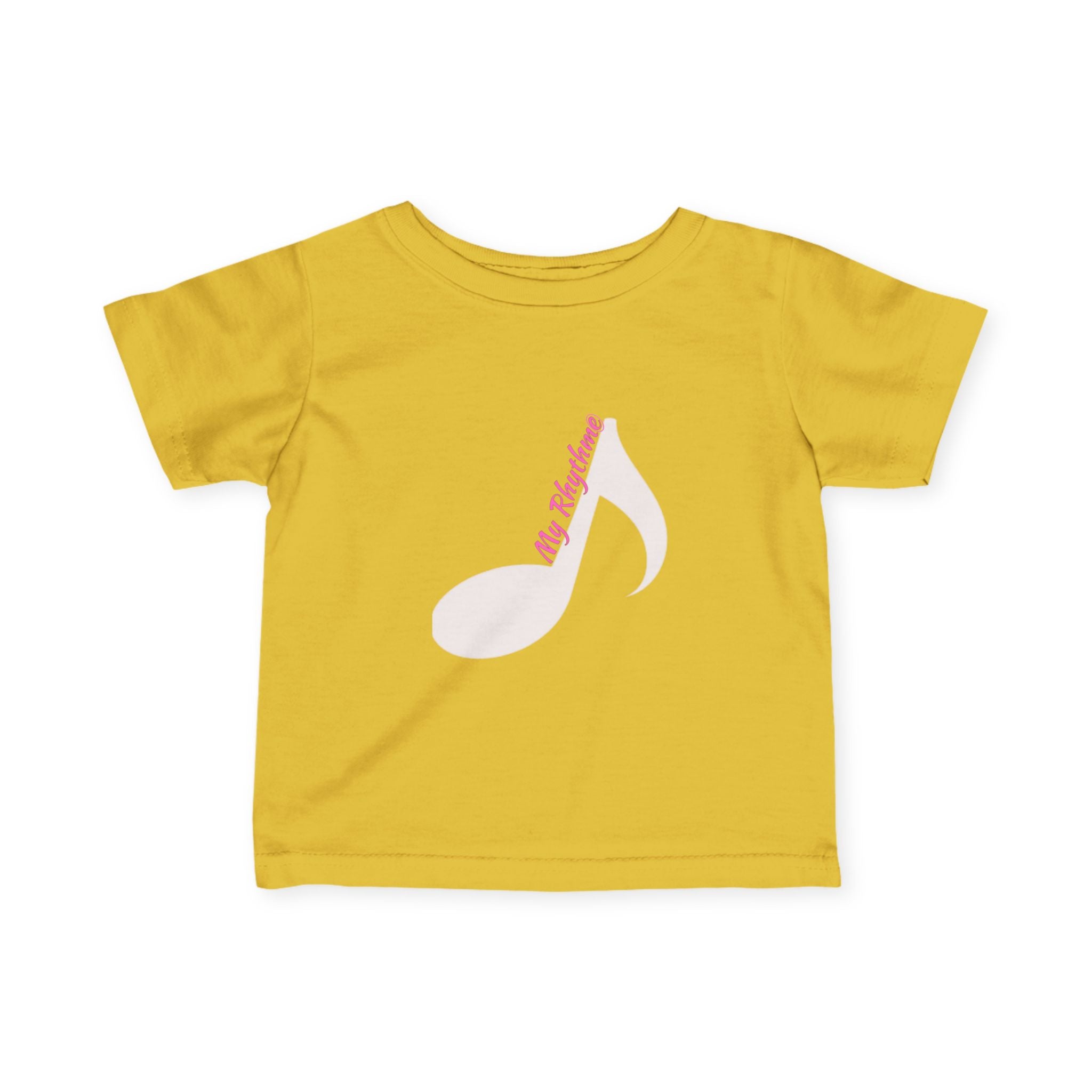 Infant Music Note Tee — "My Rhythme" Baby Shirt