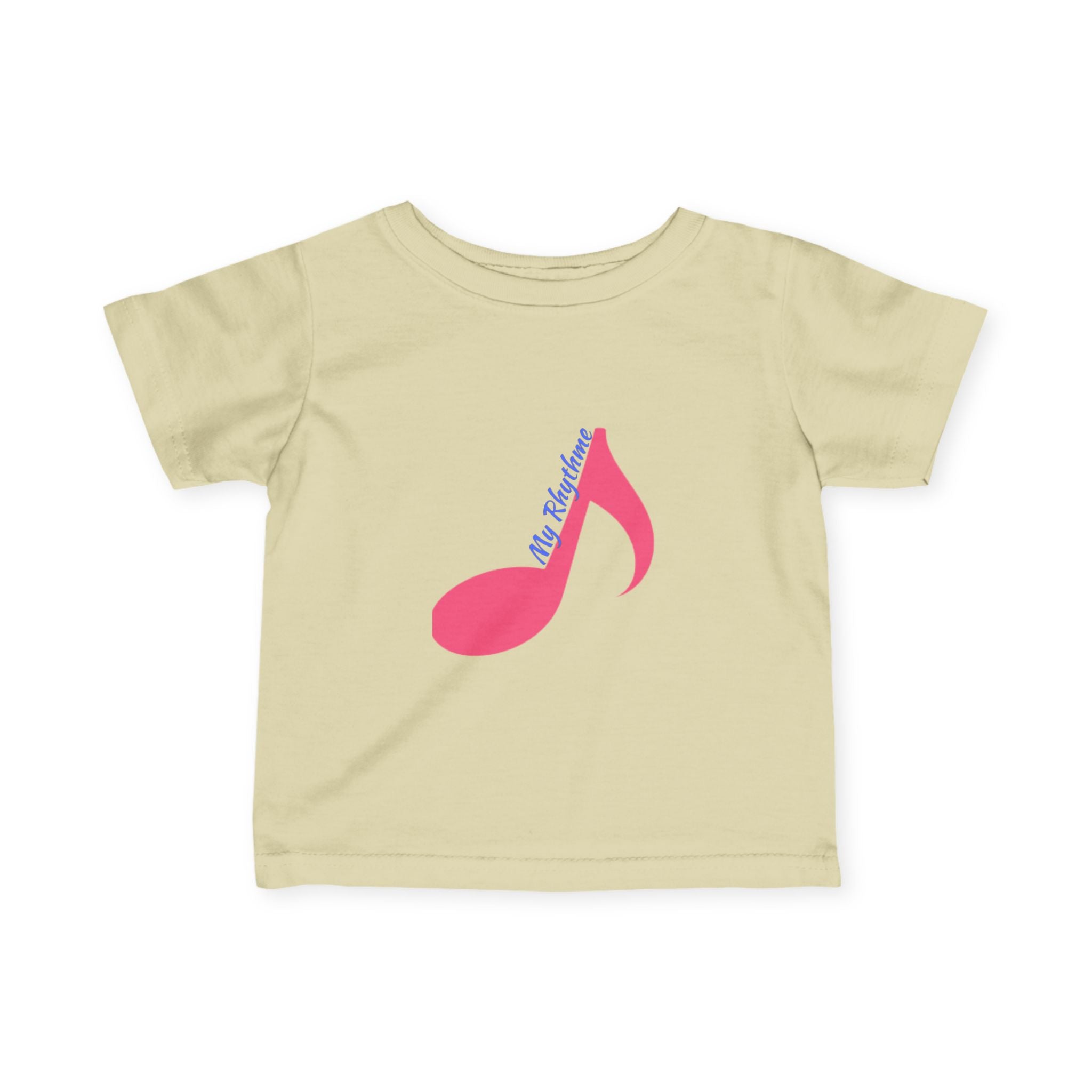 Infant Tee — Pink Music Note "My Rhythme" Baby Shirt