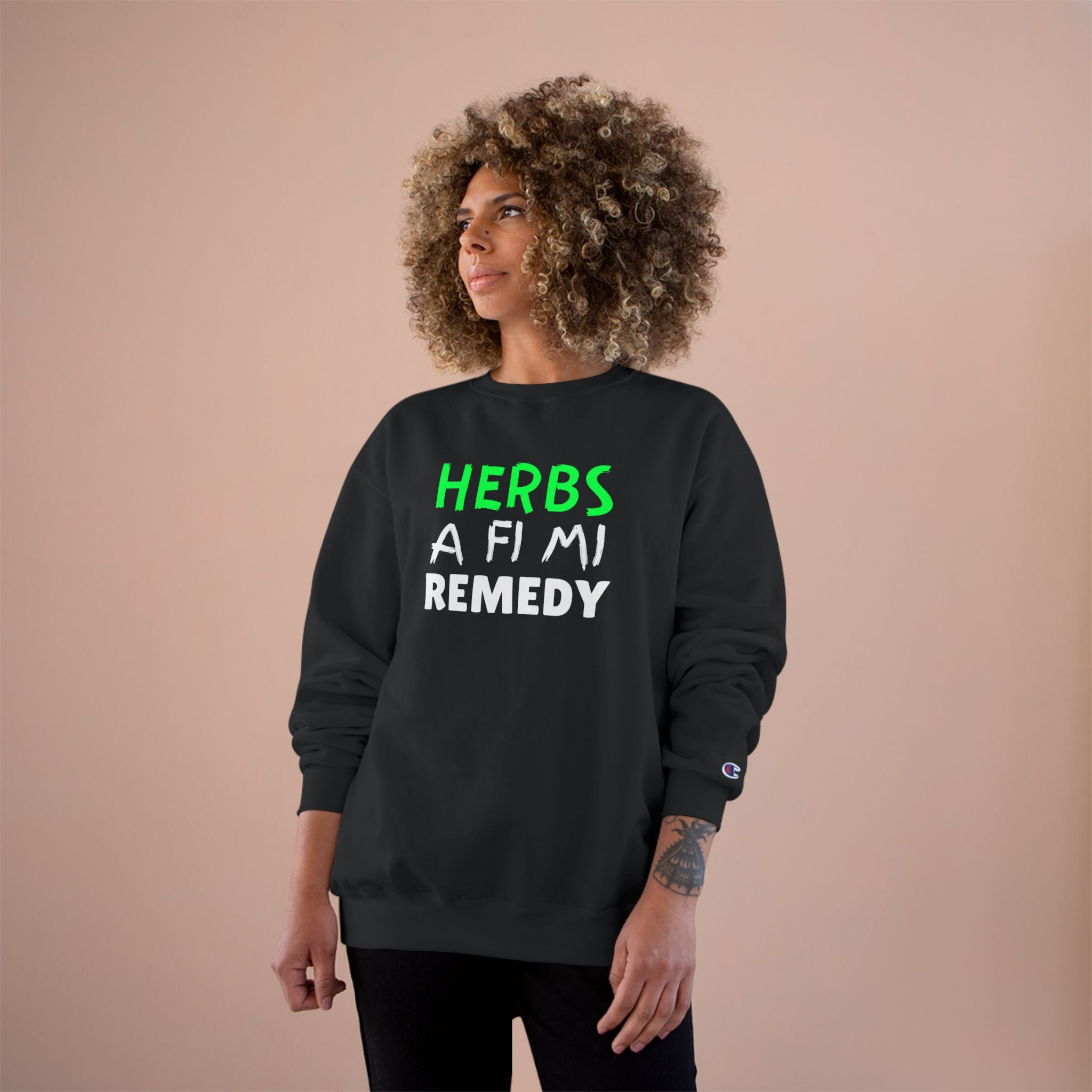 Herbs A Fi Mi Remedy Sweatshirt – Herbal Remedy Funny Graphic Crewneck