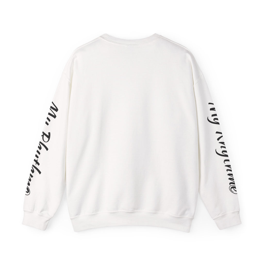 Music Note Crewneck Sweatshirt — "My Rhythme" Graphic for Musicians & Music Lovers