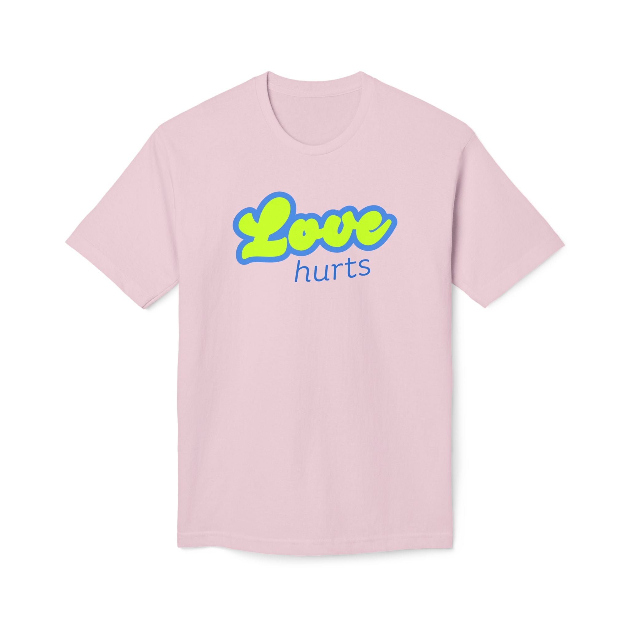 Love Hurts T‑Shirt — "Love hurts" Script Tee with Back "...but hate kills"