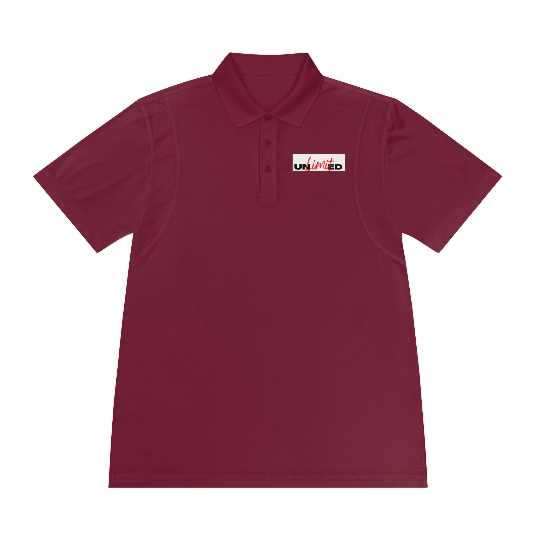 Unlimited Sport Polo — Men’s Performance Polo with 'Unlimited' Motivational Logo
