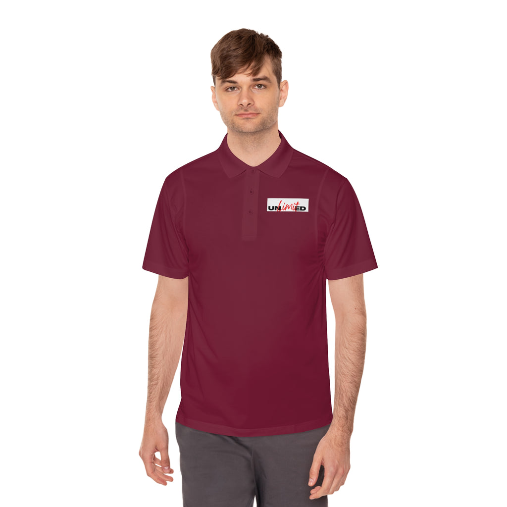 Unlimited Sport Polo — Men’s Performance Polo with 'Unlimited' Motivational Logo