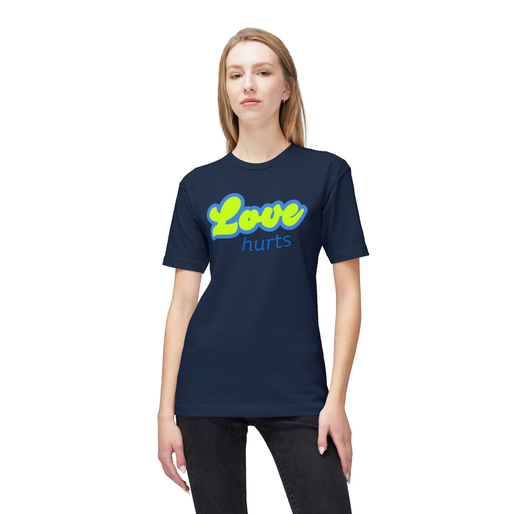Love Hurts T‑Shirt — "Love hurts" Script Tee with Back "...but hate kills"