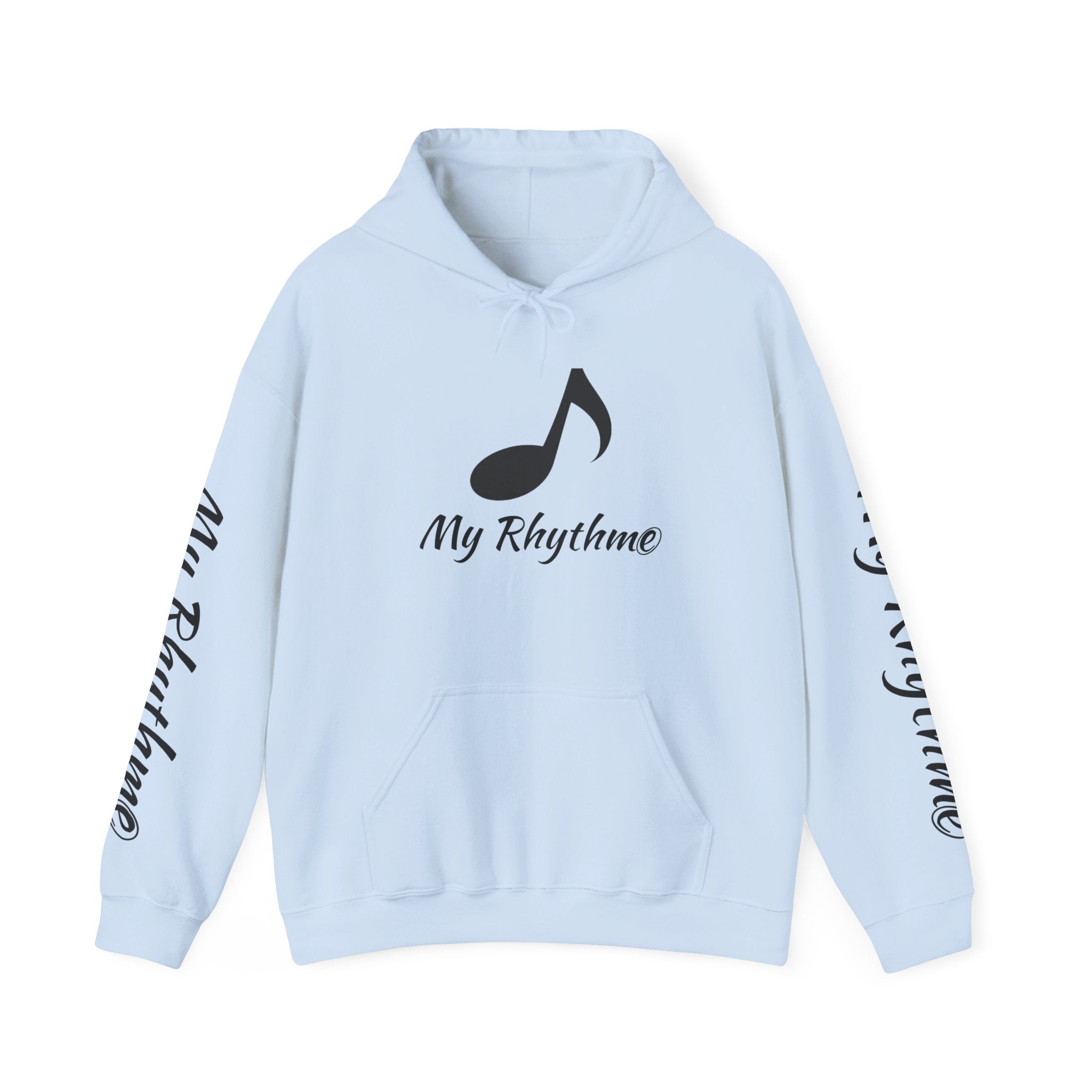 Rhythmic Note Hoodie — "My Rhythme" Music-Inspired Pullover