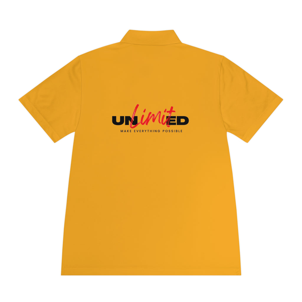 Unlimited Sport Polo — Men’s Performance Polo with 'Unlimited' Motivational Logo