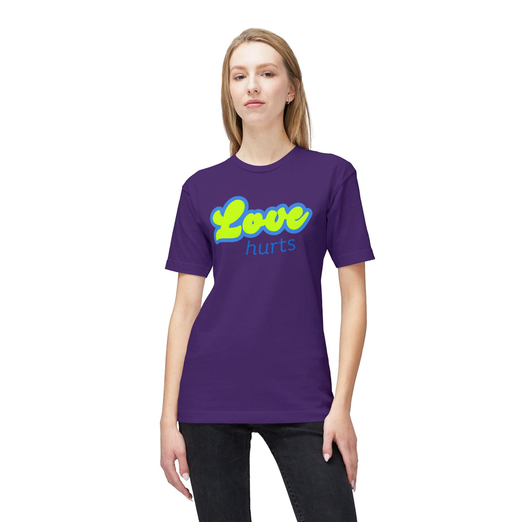 Love Hurts T‑Shirt — "Love hurts" Script Tee with Back "...but hate kills"